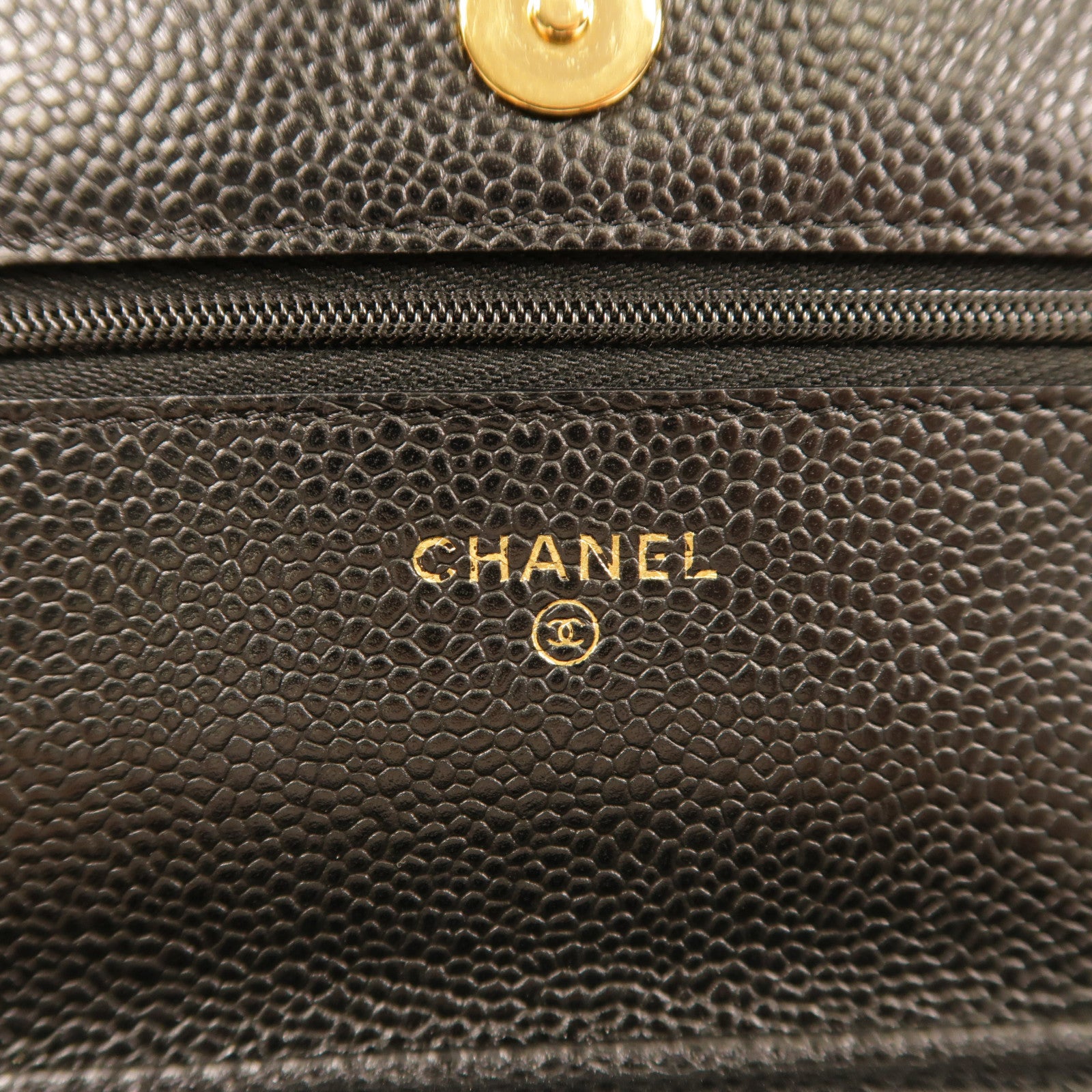 CHANEL 牛皮皮革Wallet On Chain金扣鏈帶肩背袋
