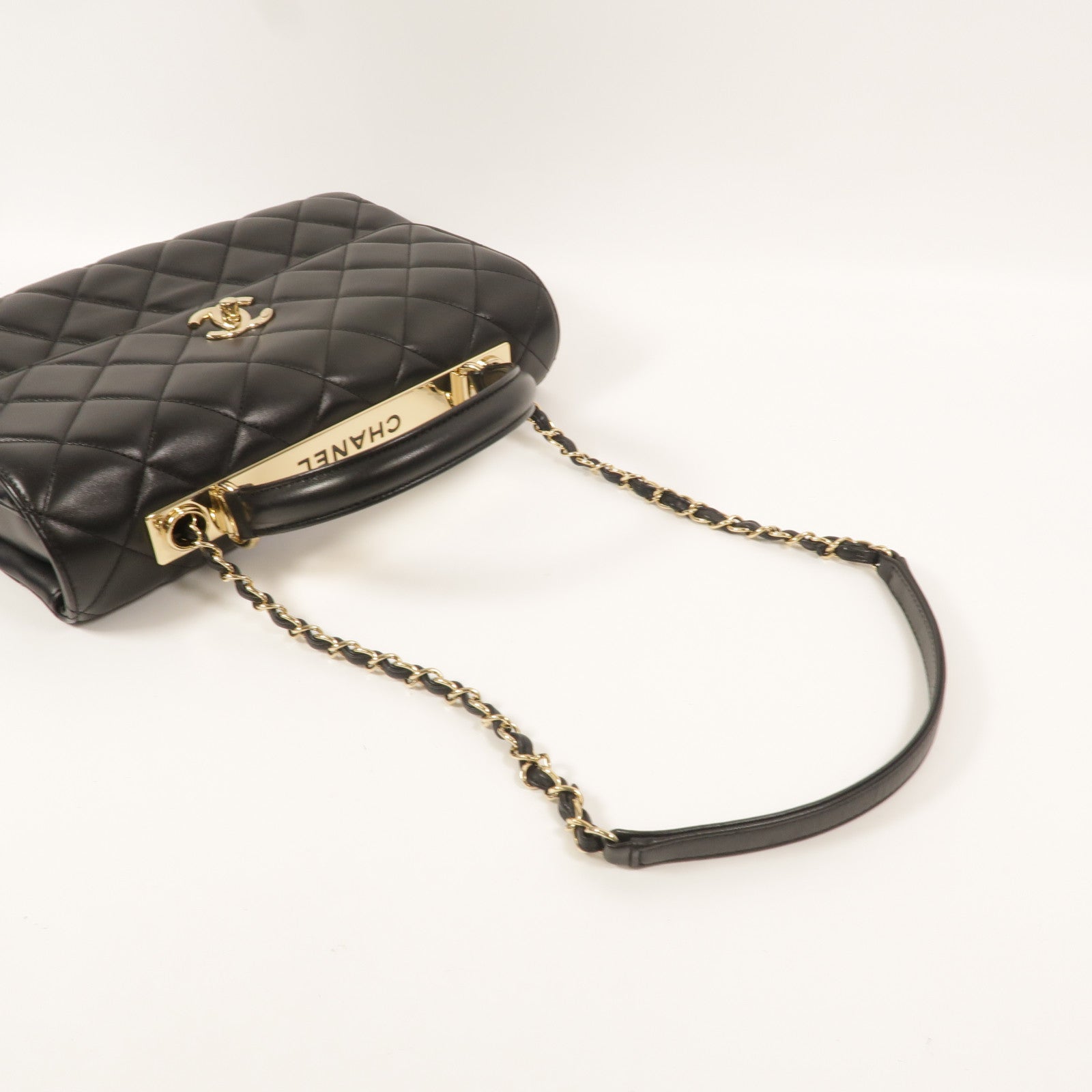 CHANEL 羊皮皮革Trendy CC Top Handle手挽肩背兩用袋