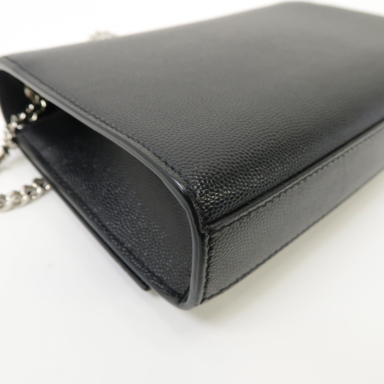 YVES SAINT LAURENT 牛皮皮革Kate Chain Shoulder Bag銀扣鏈帶肩背袋
