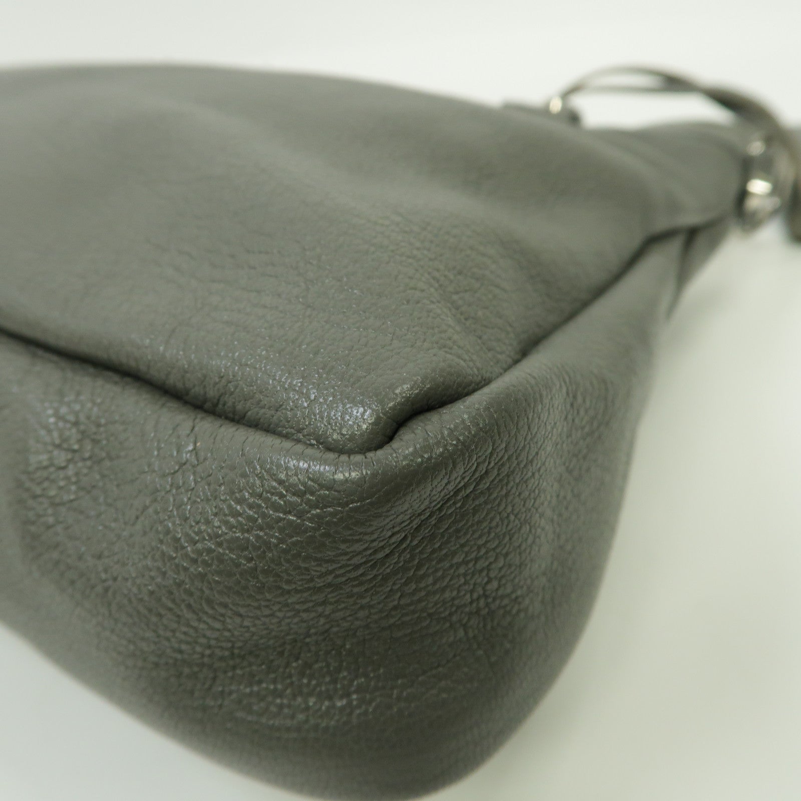 BALENCIAGA 牛皮皮革Metallic Edge City銀扣手挽肩背兩用袋灰色