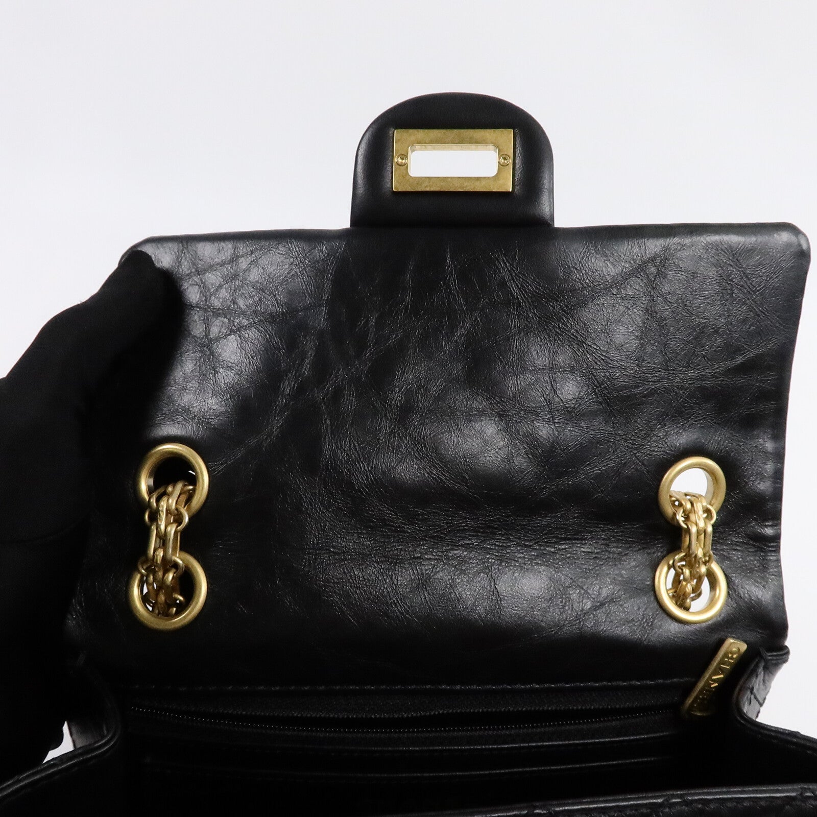 CHANEL 牛皮皮革2.55 Mini鏈帶肩背袋