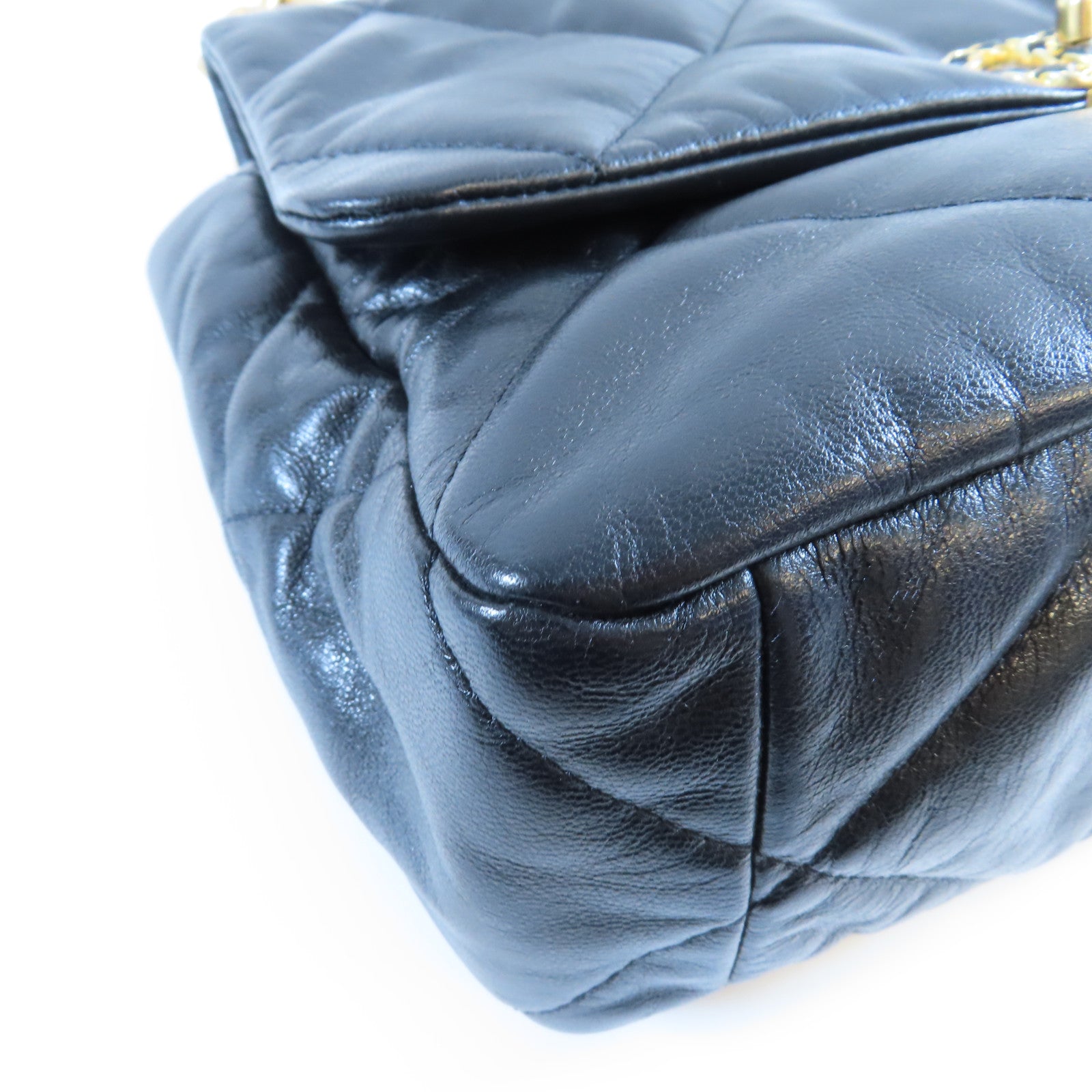 CHANEL 【激減優惠】菱格羊皮皮革Chain Shoulder Bag金扣手挽肩背兩用袋黑色