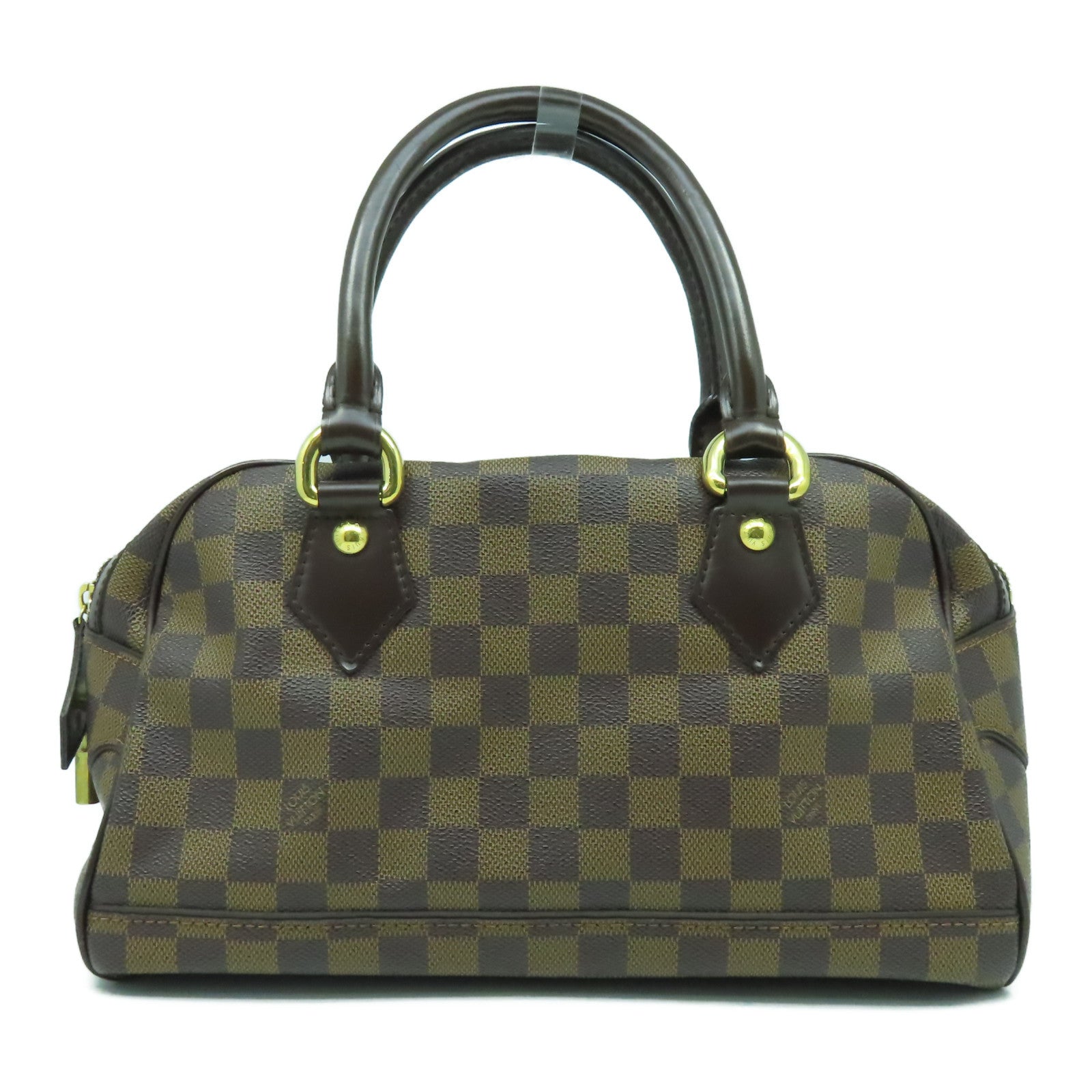 LOUIS VUITTON 【激減優惠】Damier Ebene Duomo金扣手挽袋啡色