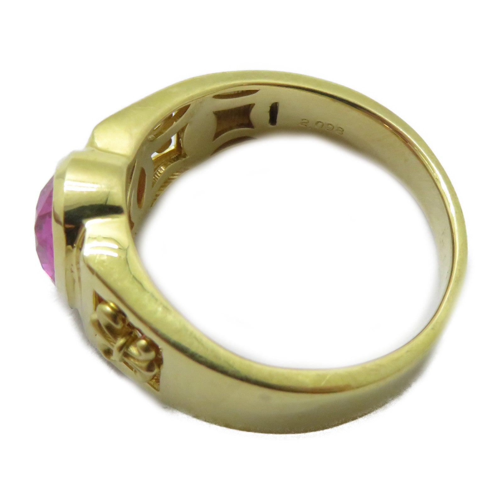 JEWELRY 18K黃金Unheat Sapphire Ring 2.098ct無燒藍寶石戒指US#9.25