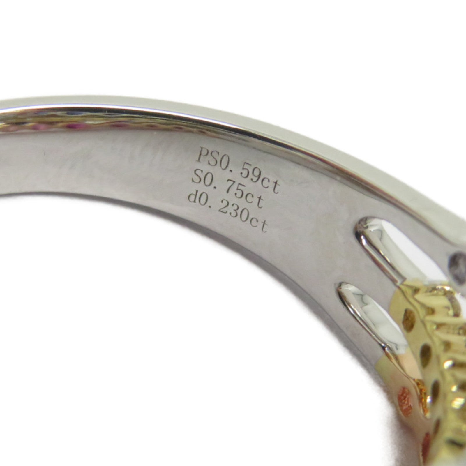JEWELRY 【激減優惠】18K白金Sapphire Diamond Ring 0.75藍寶石/0.59ct粉紅色藍寶石/0.32ct鑽石戒指US#6.5