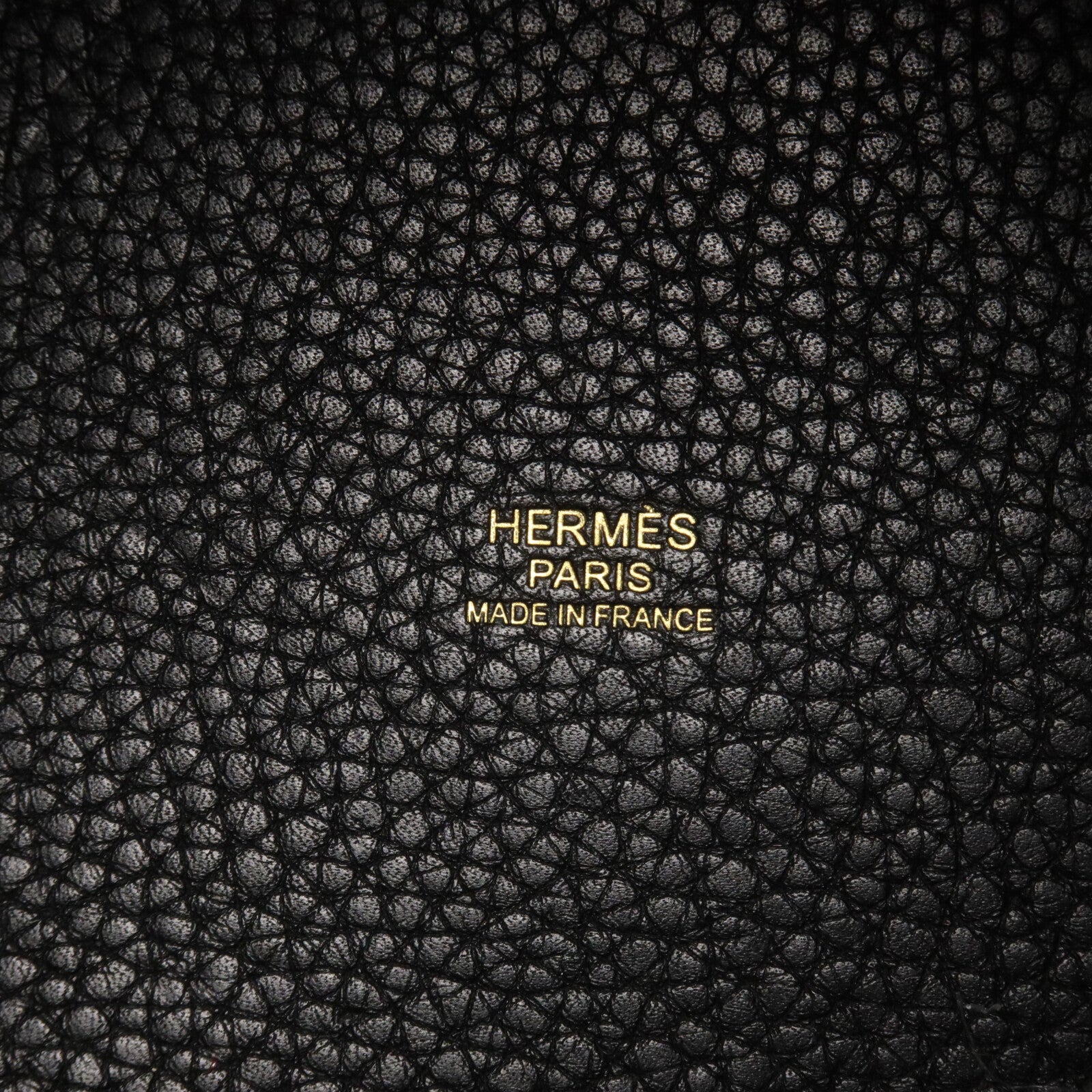HERMES Clemence皮革Picotin PM手挽袋Noir