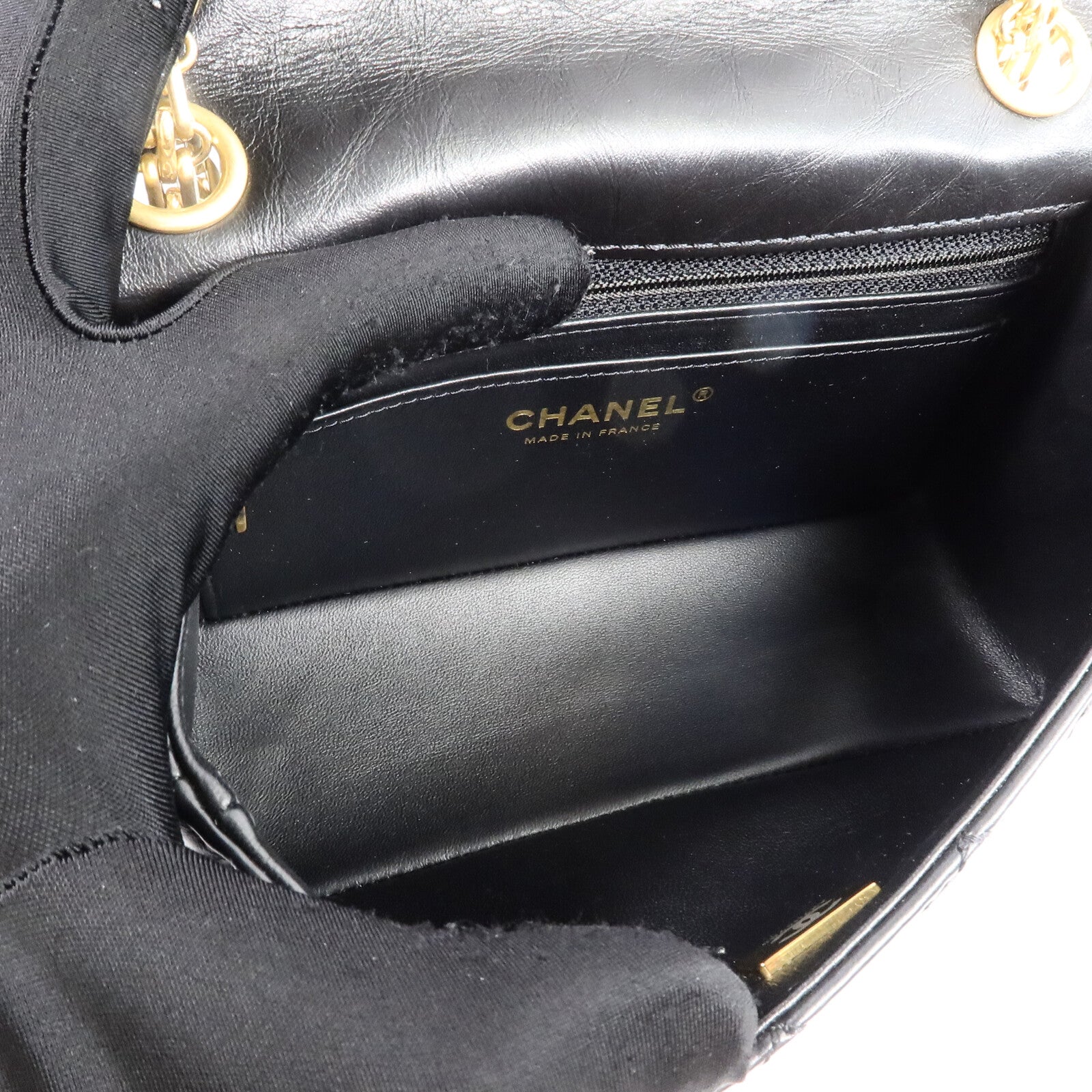 CHANEL 牛皮皮革2.55 Mini鏈帶肩背袋
