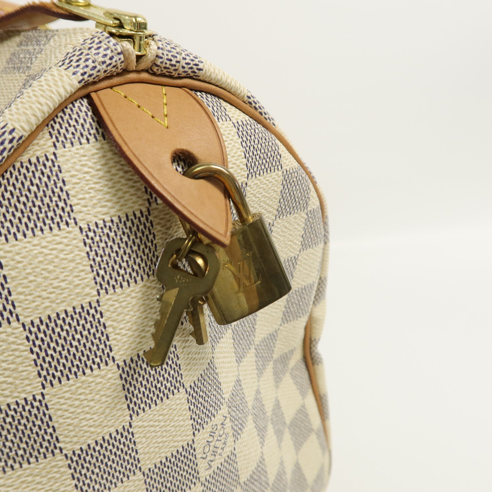 LOUIS VUITTON Damier Azur Speedy 30手挽袋