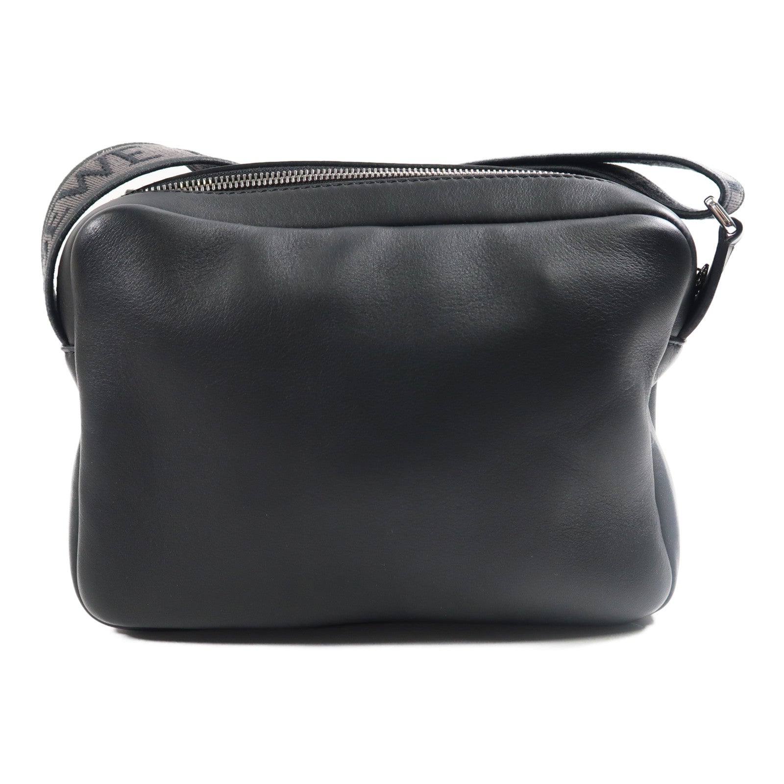 LOEWE 牛皮皮革Military Messenger Bag銀扣肩背袋