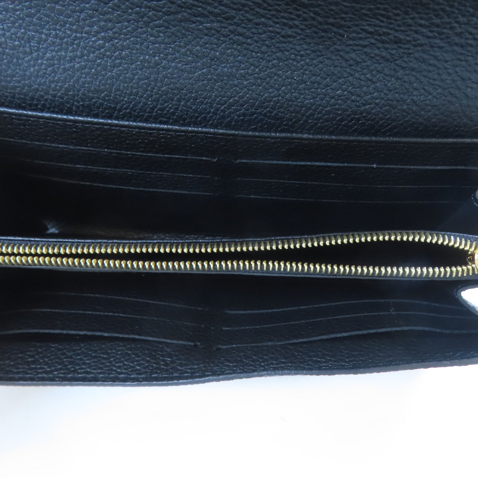 LOUIS VUITTON Monogram Empreinte Sarah Wallet金扣長錢包黑色