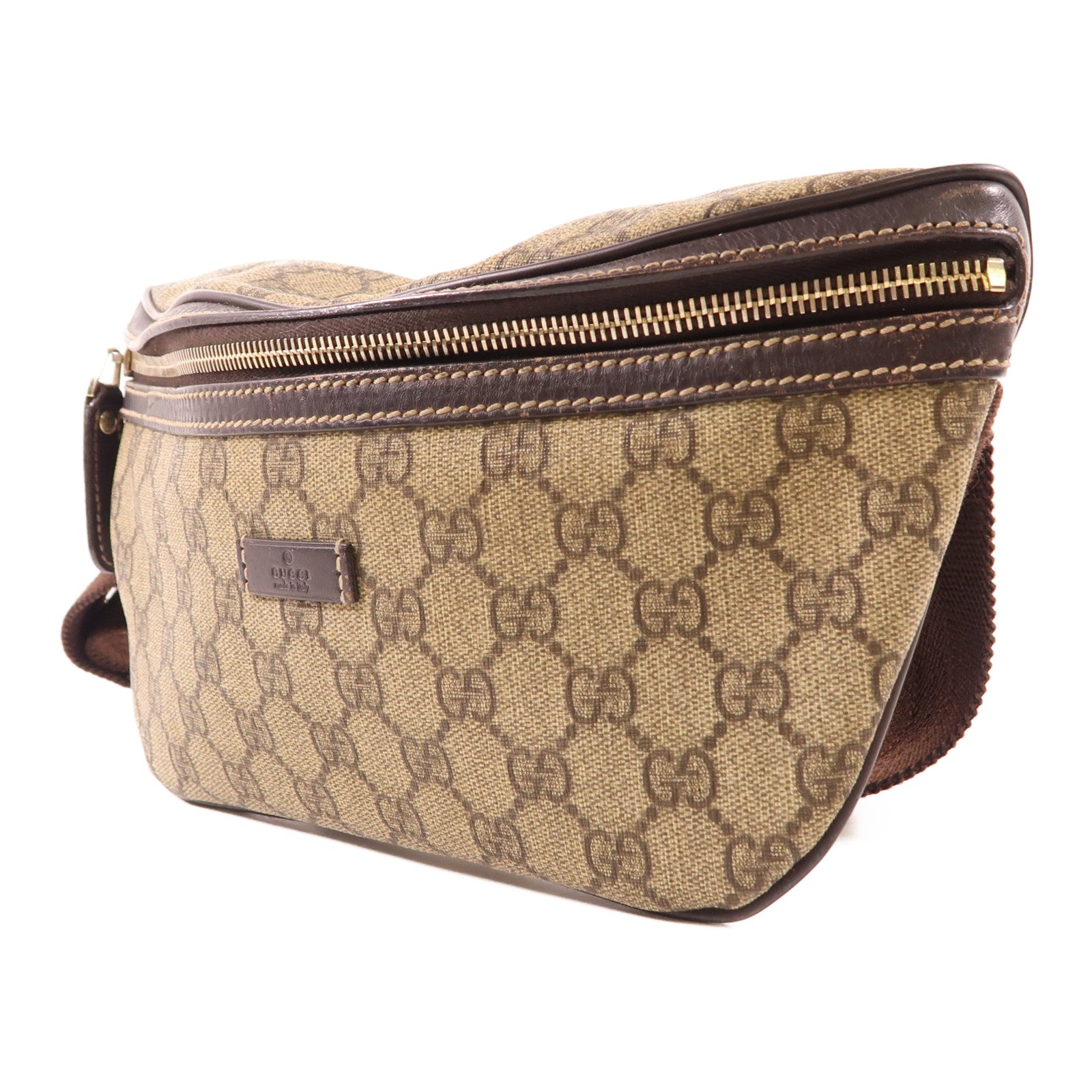 GUCCI 塗層帆布Waist Bag金扣腰包