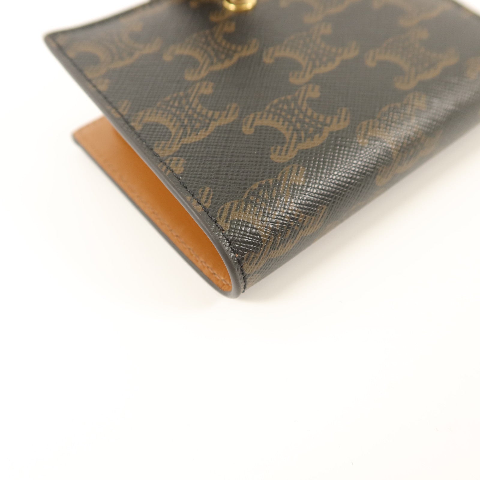 CELINE 塗層帆布Small Strap Triomphe Wallet錢包