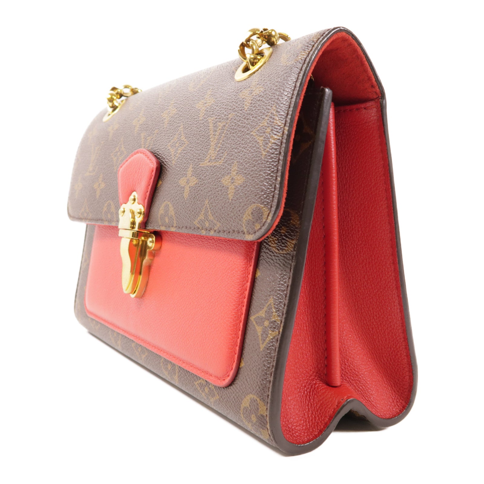 LOUIS VUITTON Monogram Victoire金扣鏈帶肩背袋