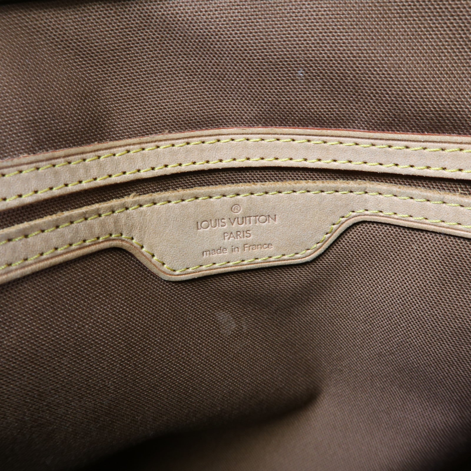LOUIS VUITTON Monogram Cabas Mezzo金扣肩背袋啡色