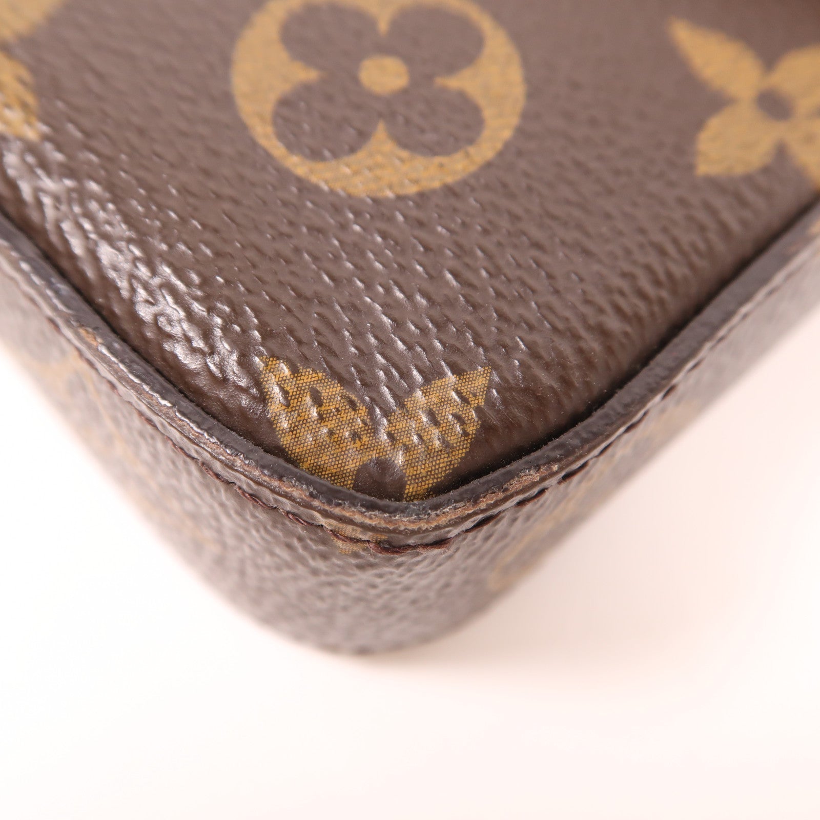 LOUIS VUITTON Monogram Pochette Felicie金扣鏈帶肩背袋棕色