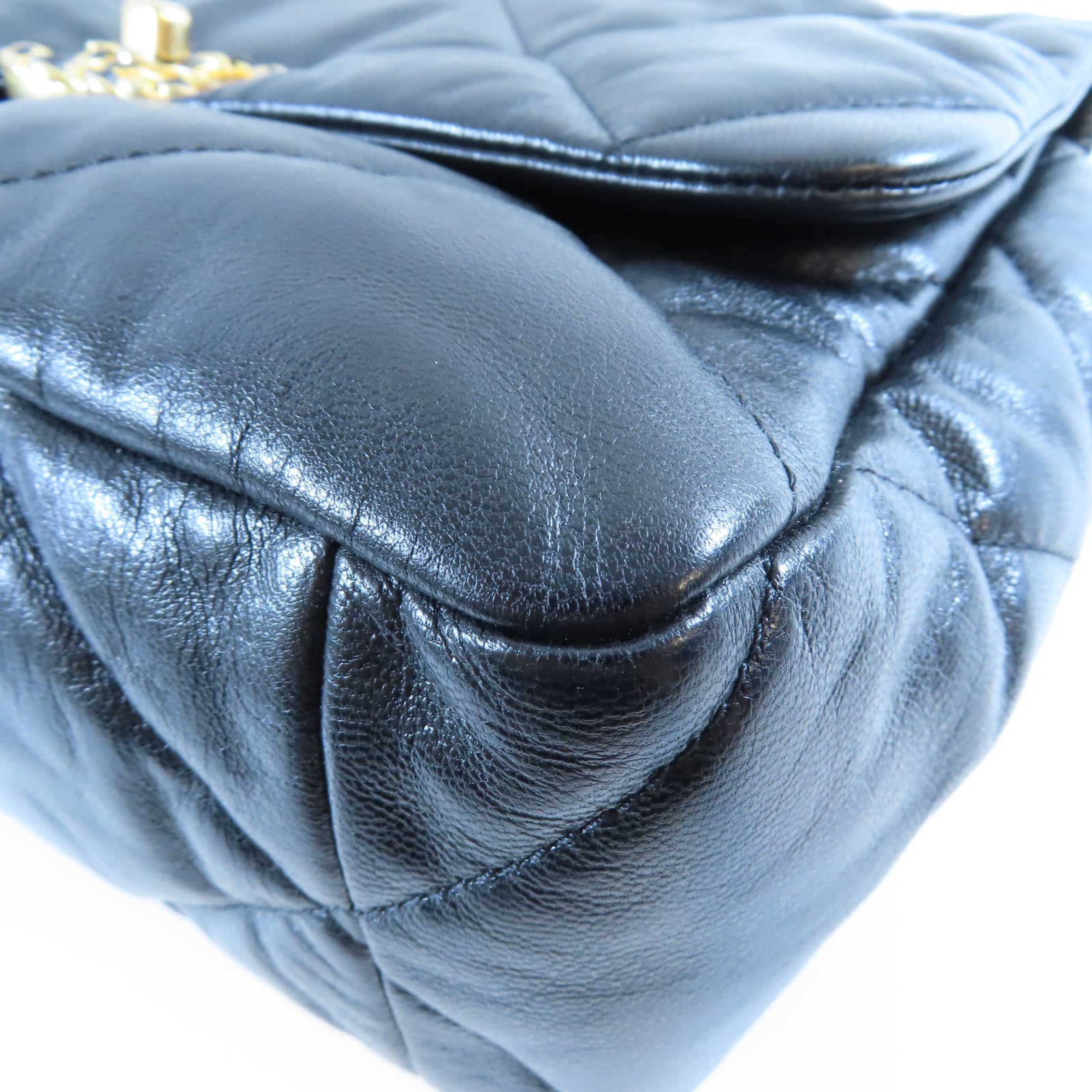 CHANEL 【激減優惠】菱格羊皮皮革Chain Shoulder Bag金扣手挽肩背兩用袋黑色