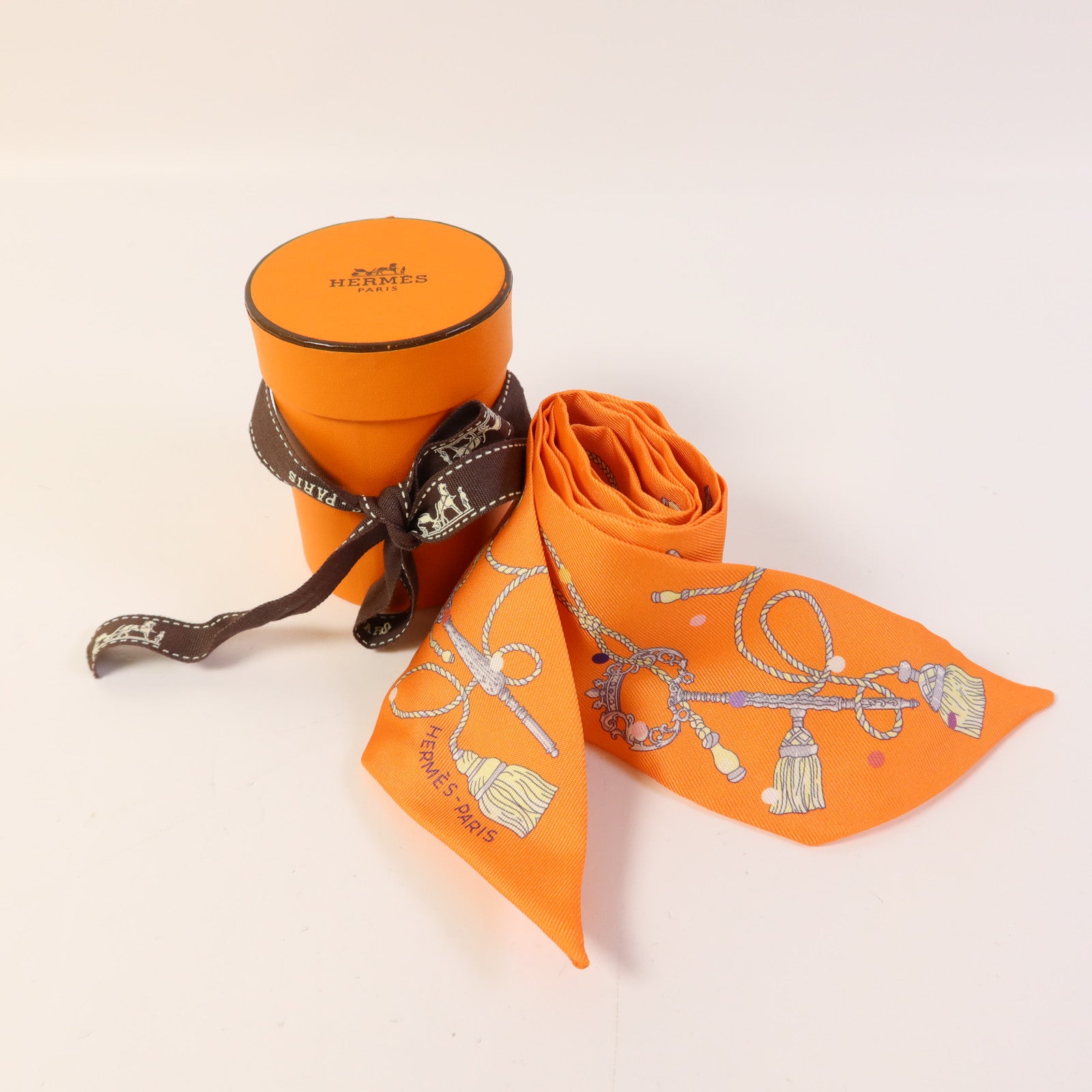 HERMES 絲質Twilly絲巾