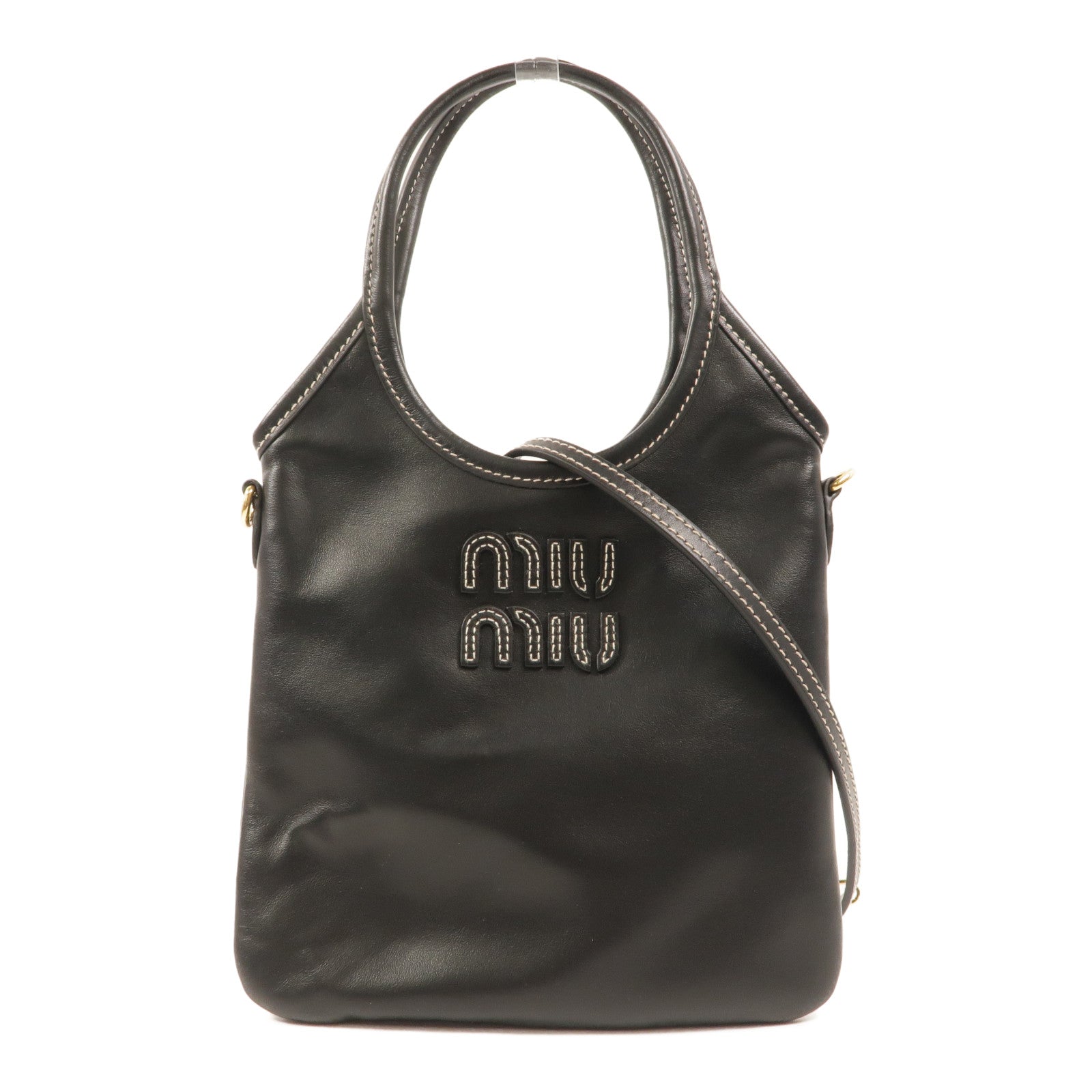 Miu Miu 牛皮皮革Ivy Mini手挽肩背兩用袋