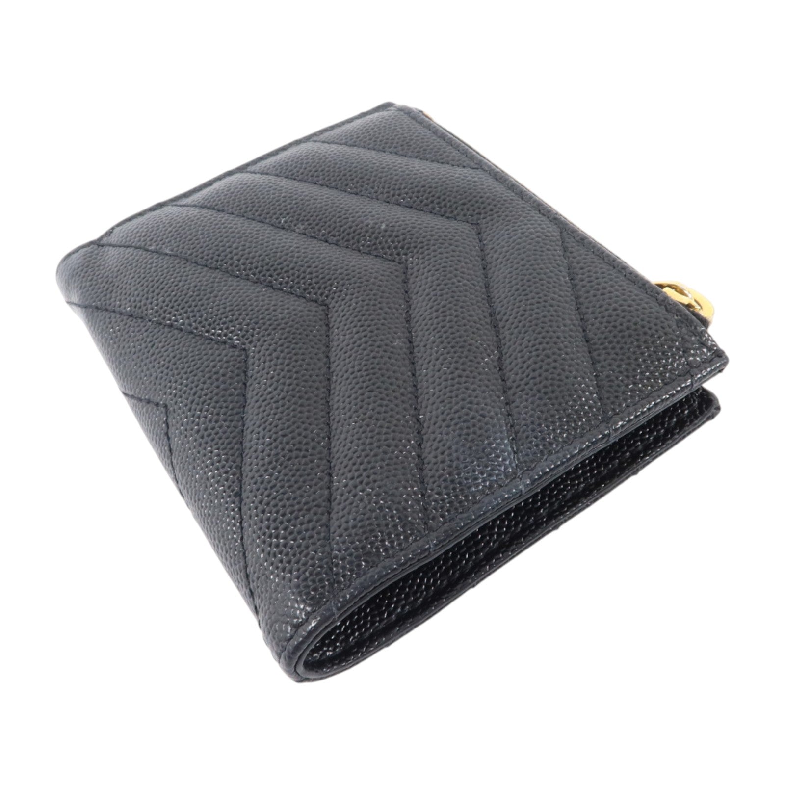 YVES SAINT LAURENT 牛皮皮革Cassandre Monogram Wallet金扣錢包