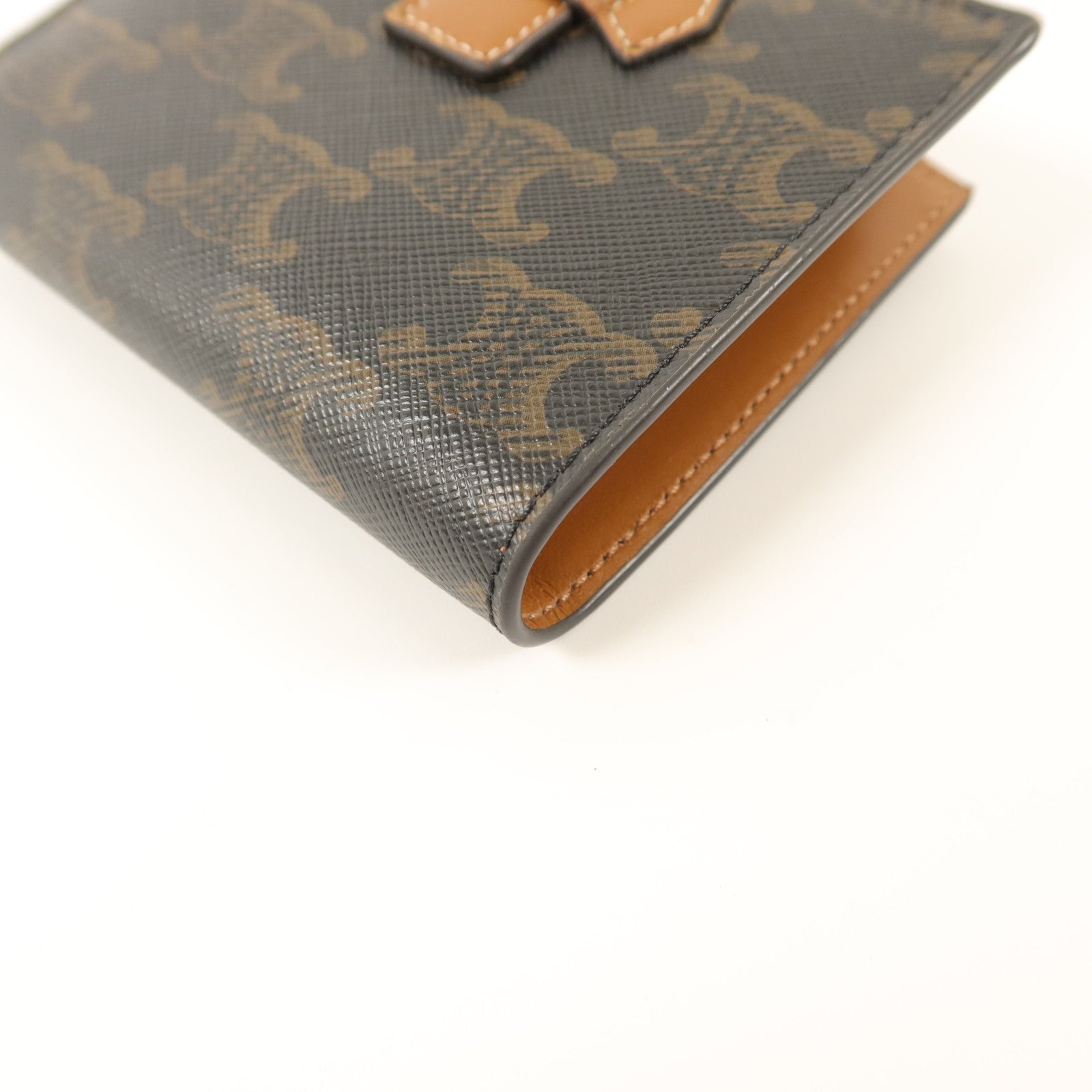 CELINE 塗層帆布Small Strap Triomphe Wallet錢包