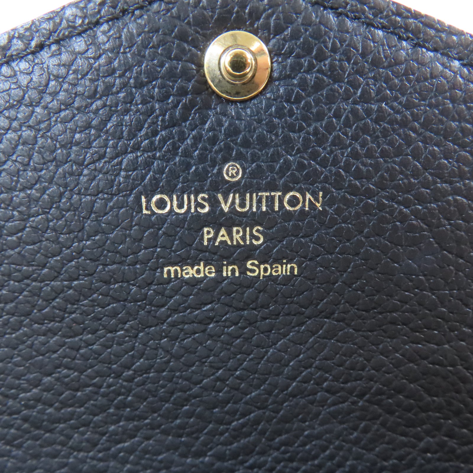 LOUIS VUITTON Monogram Empreinte Sarah Wallet金扣長錢包黑色