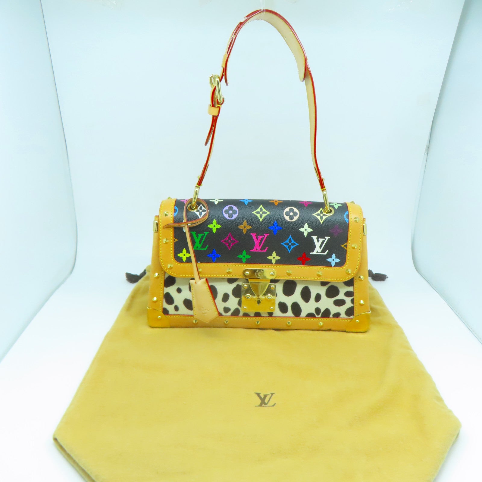 LOUIS VUITTON 【激減優惠】Monogram Multicolore Sac Dalmattan金扣肩背袋彩色