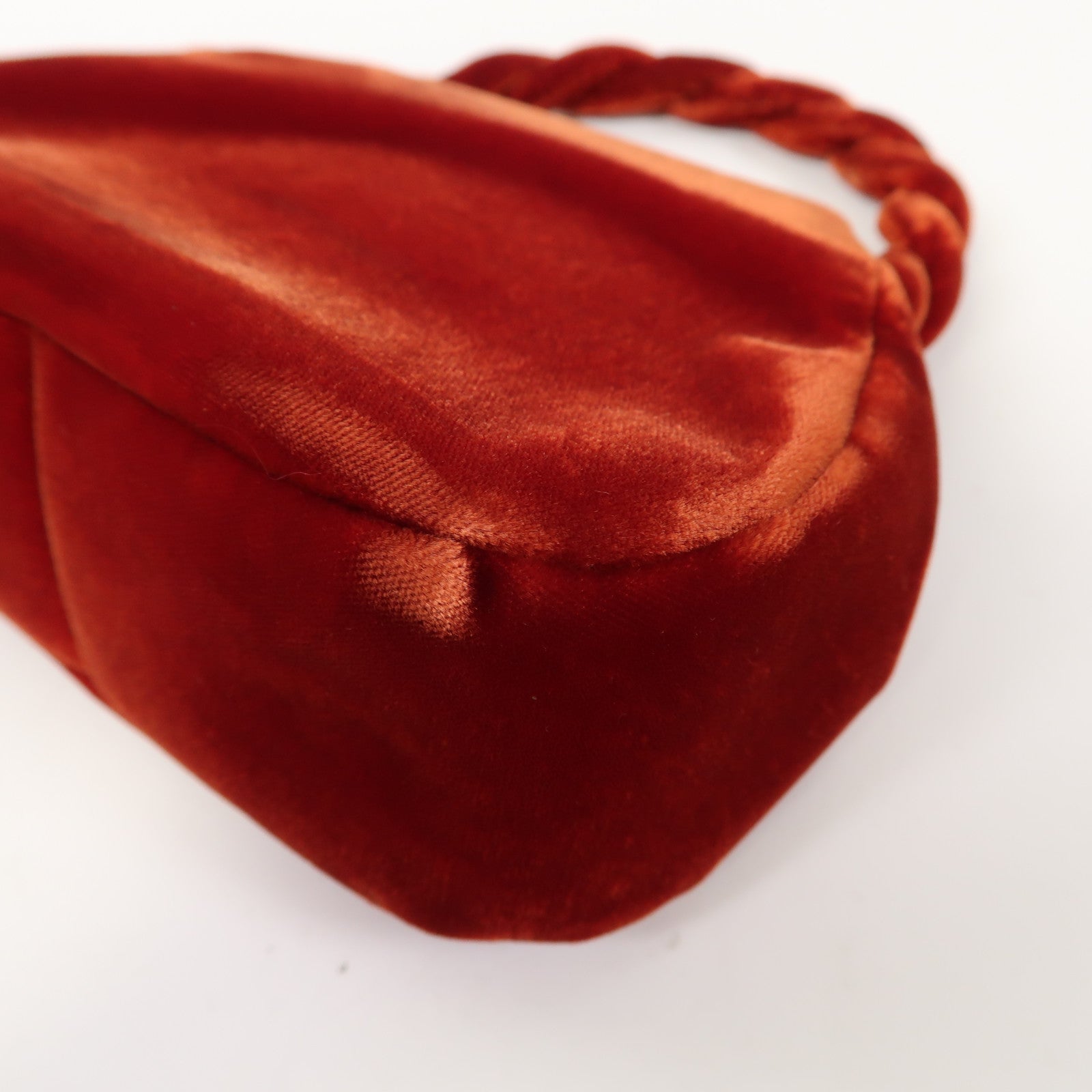 CHANEL 【激減優惠】天鵝絨Vintage Handbag金扣手挽袋紅色