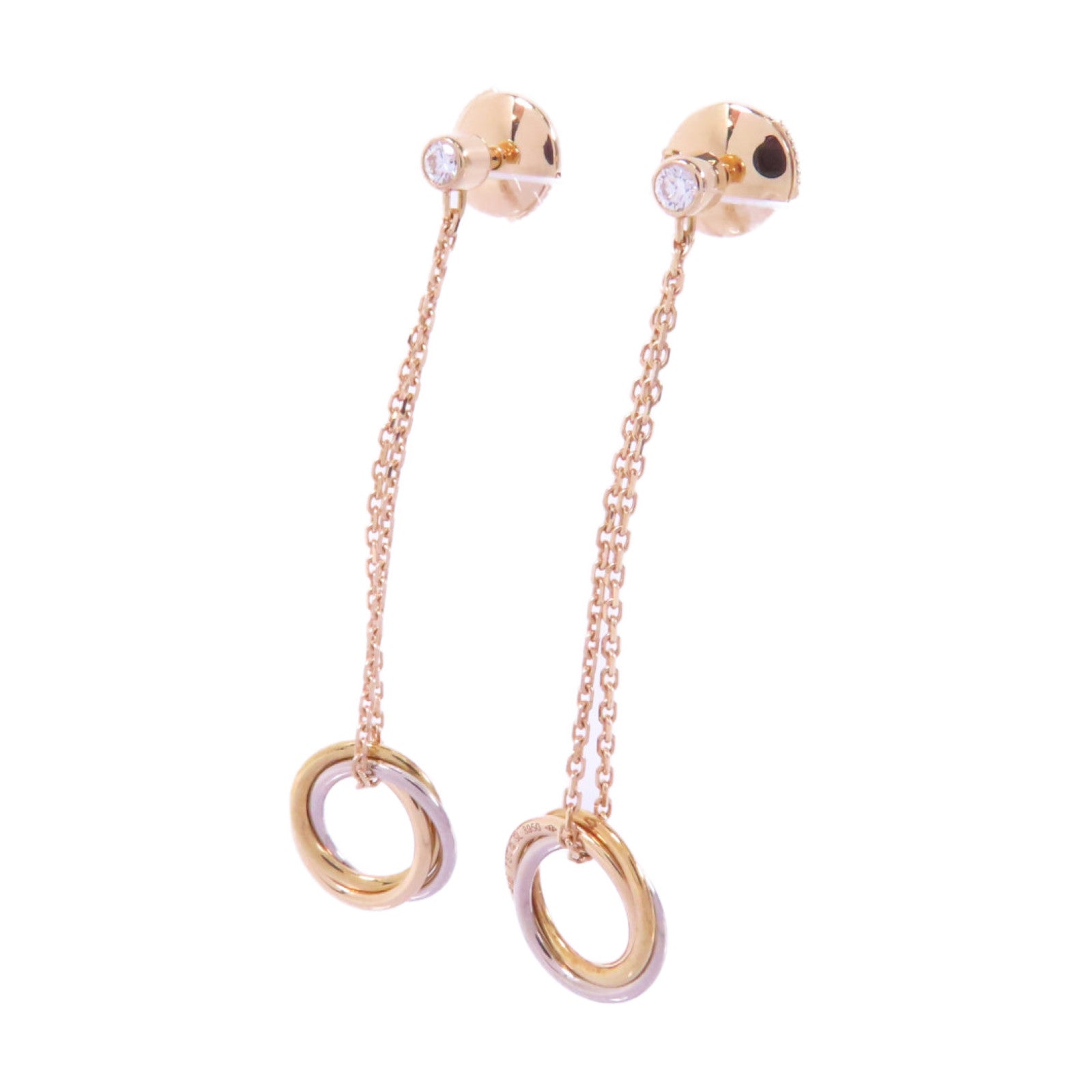 CARTIER 18K白金/黃金/玫瑰金Trinity Earrings耳環