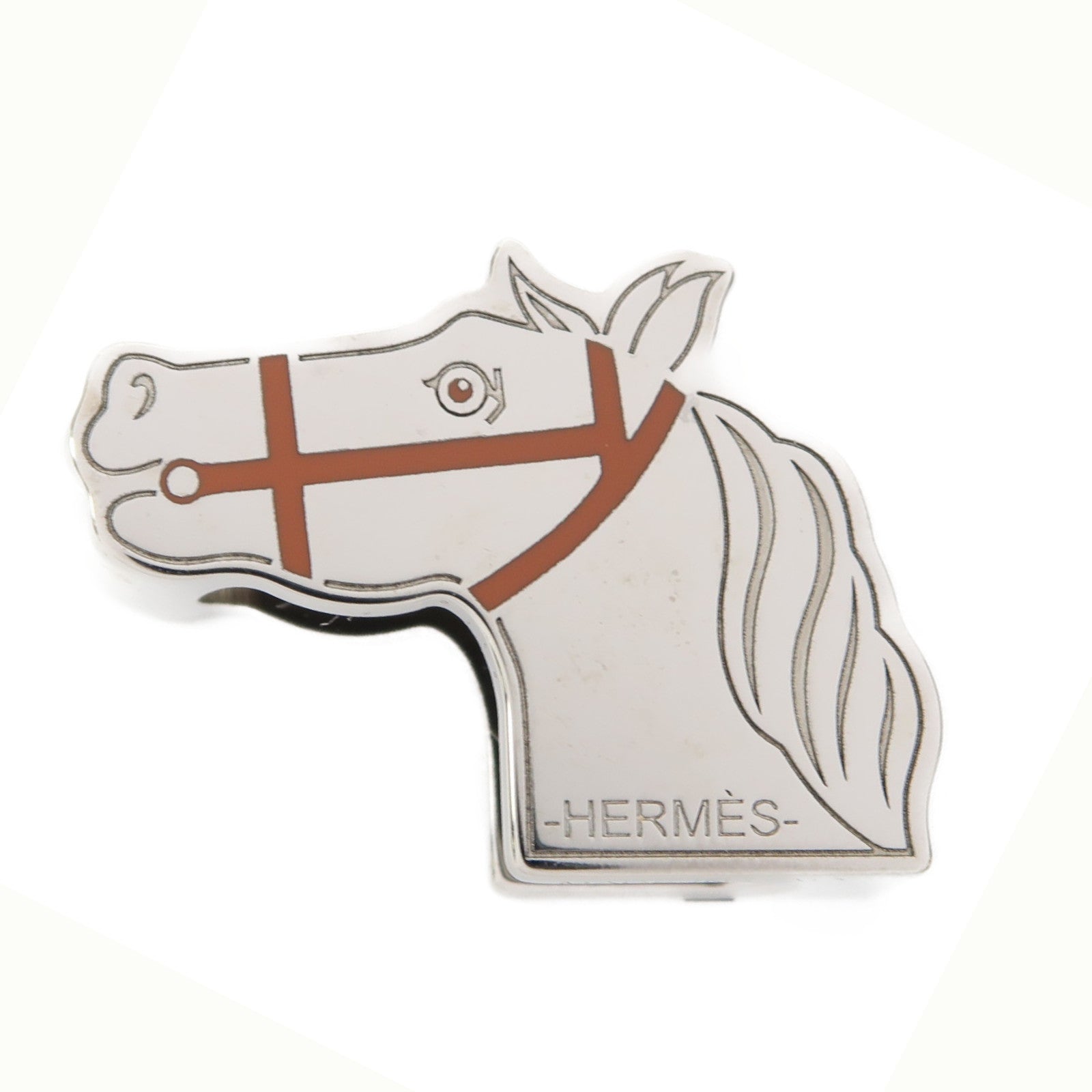 HERMES 【激減優惠】金屬Scarf Ring絲巾扣銀色/啡色