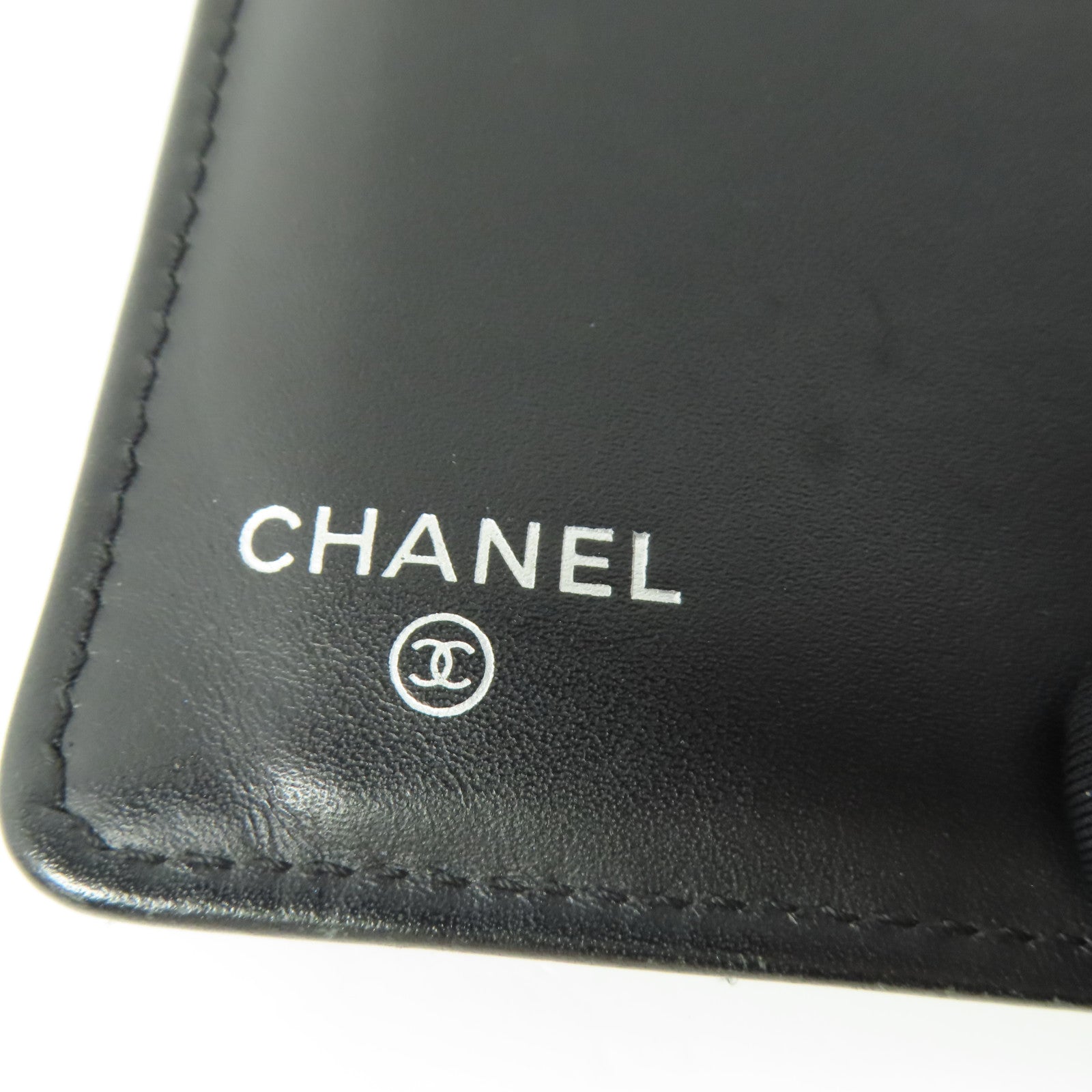 CHANEL 牛皮皮革Long Wallet銀扣長錢包