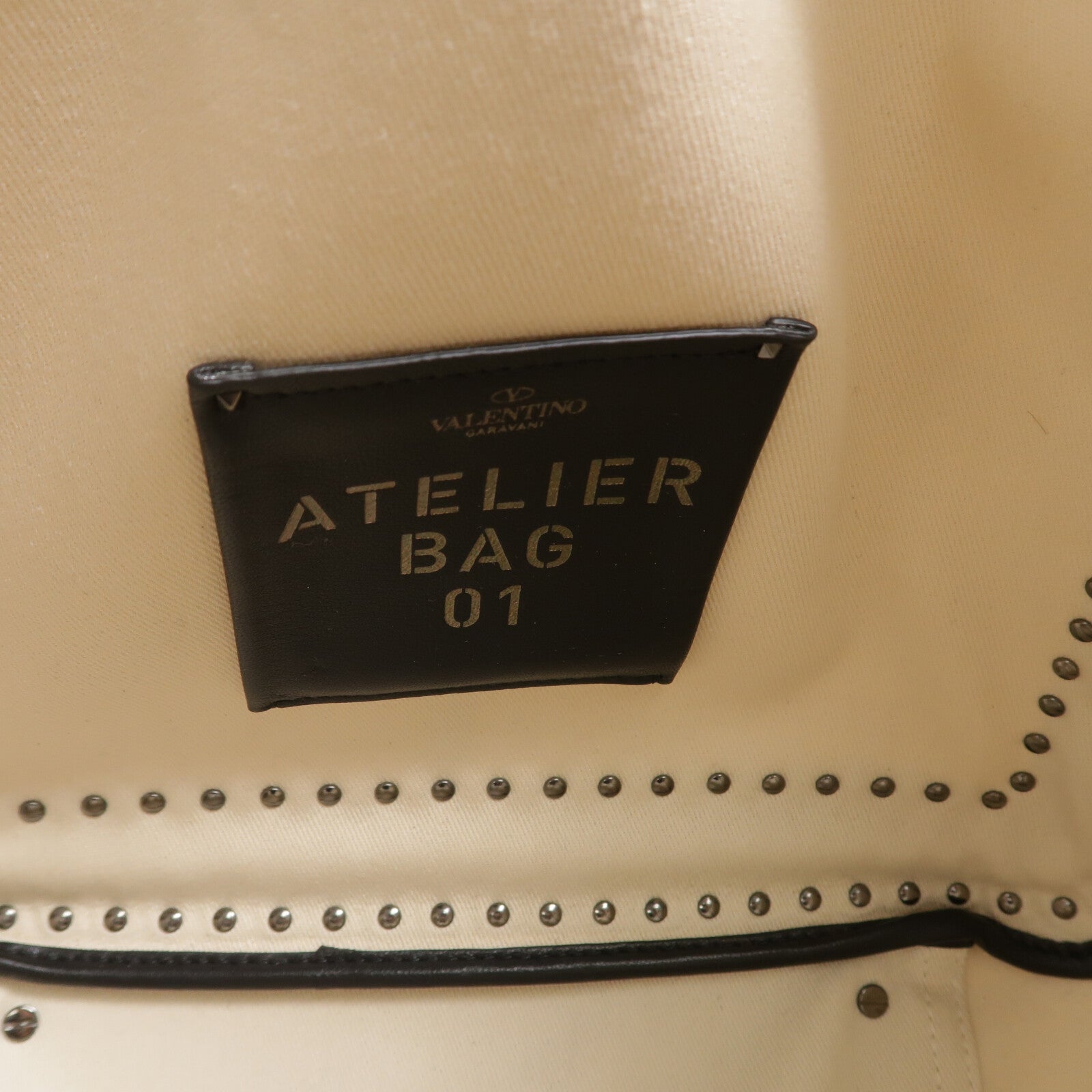 Valentino 帆布Atelier Bag手挽肩背兩用袋