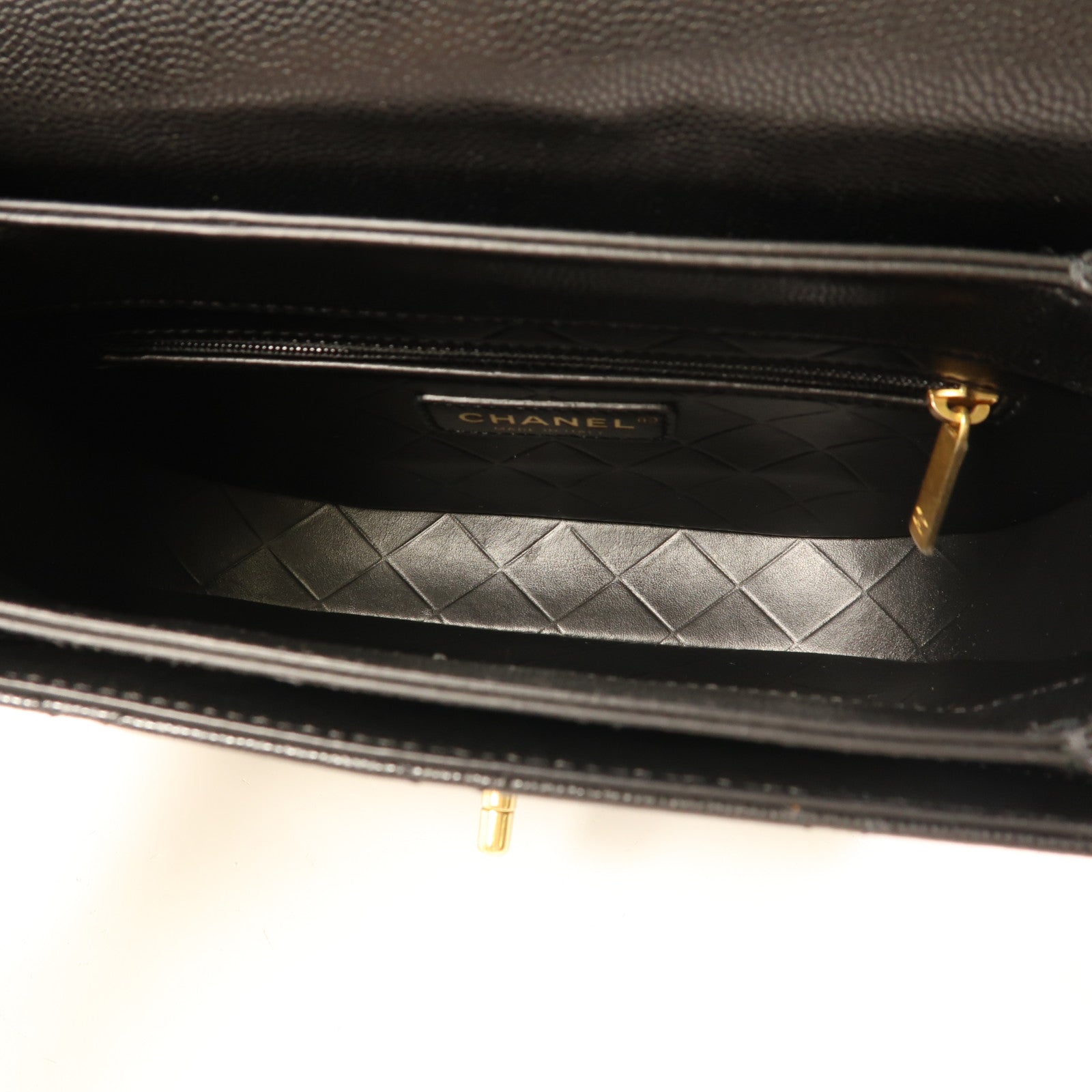 CHANEL 牛皮皮革Chain Shoulder金扣肩背袋