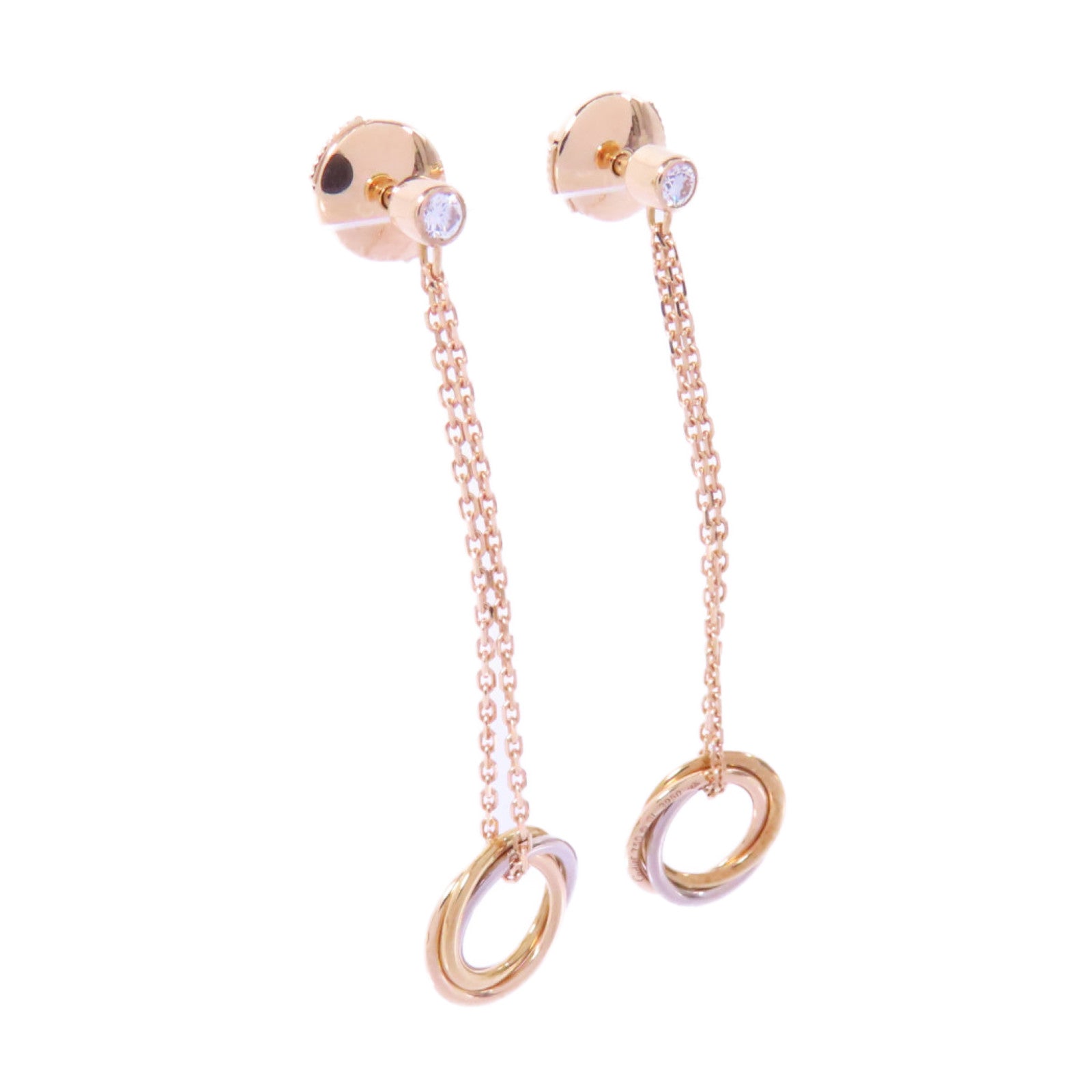 CARTIER 18K白金/黃金/玫瑰金Trinity Earrings耳環