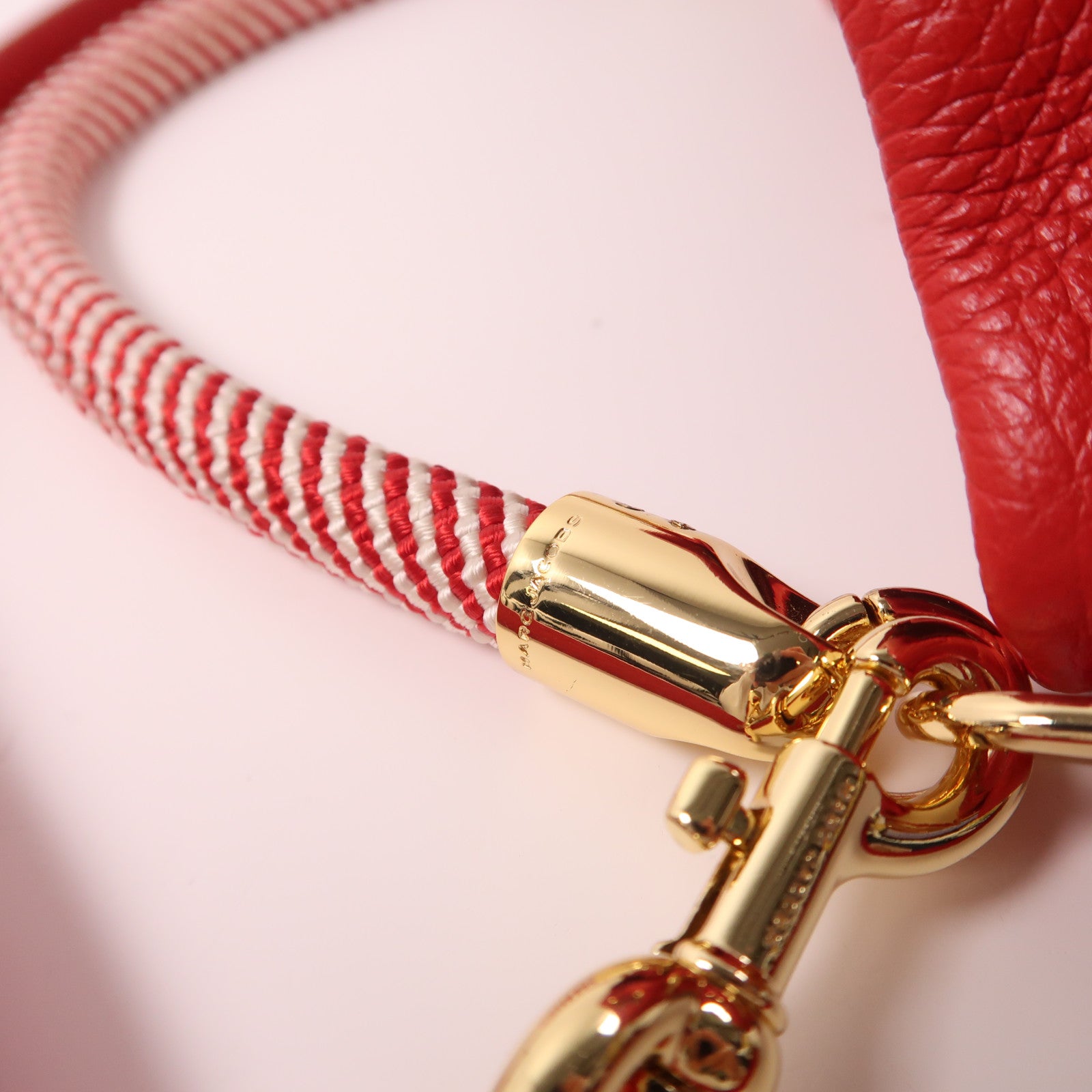 MARC JACOBS 牛皮皮革2 Way Shoulder金扣手挽肩背兩用袋紅色