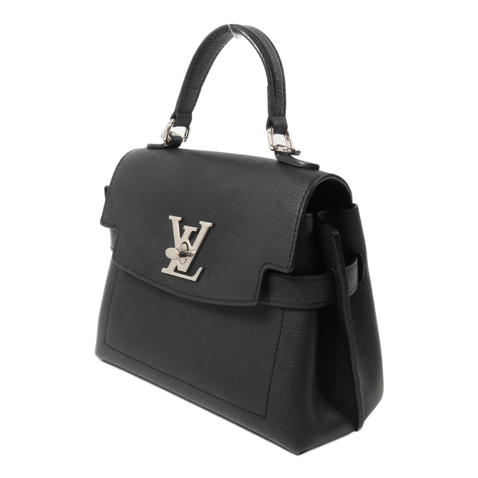LOUIS VUITTON 牛皮皮革Lockme Ever Mini鏈帶手挽肩背兩用袋