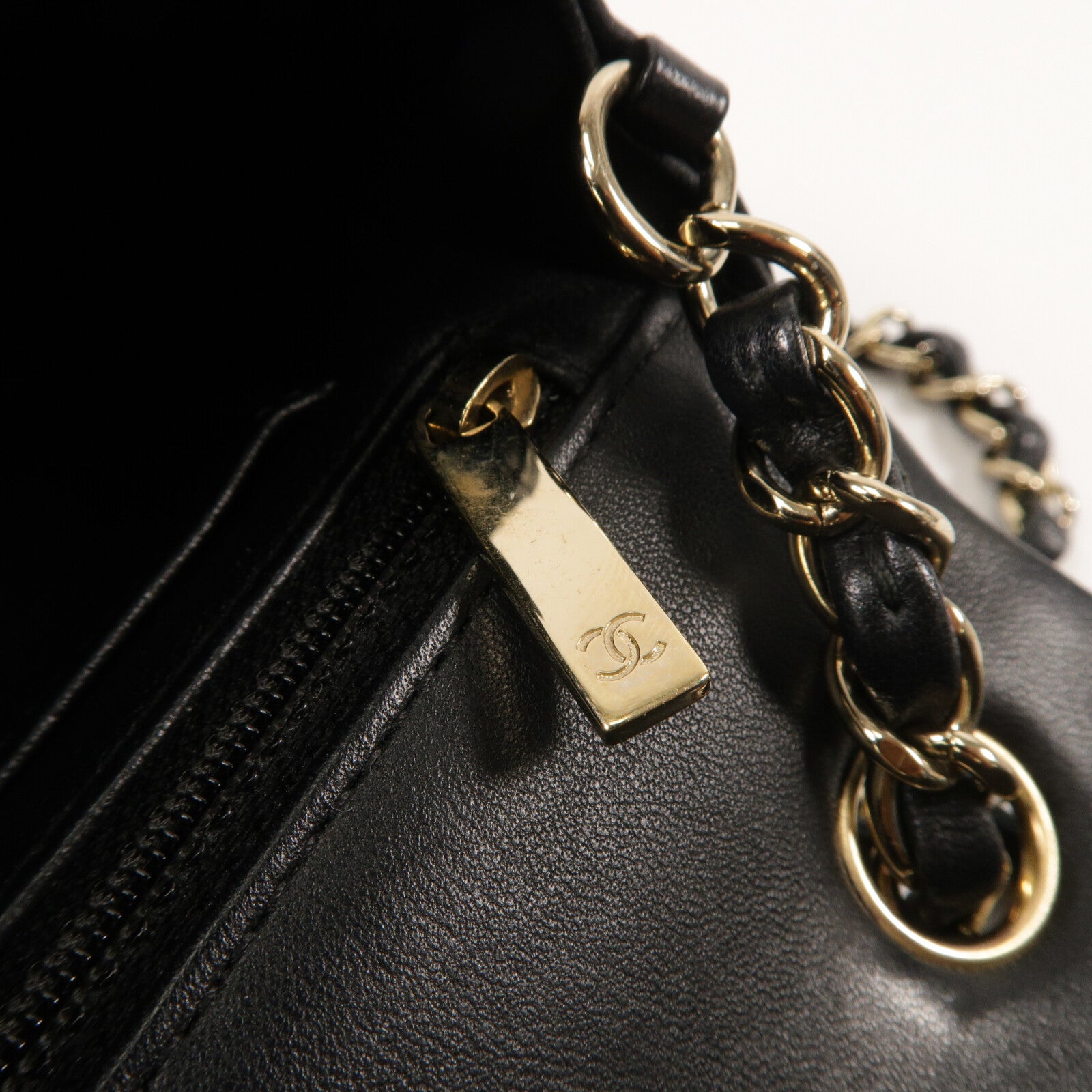 CHANEL 羊皮皮革Mini Classic 20鏈帶肩背袋