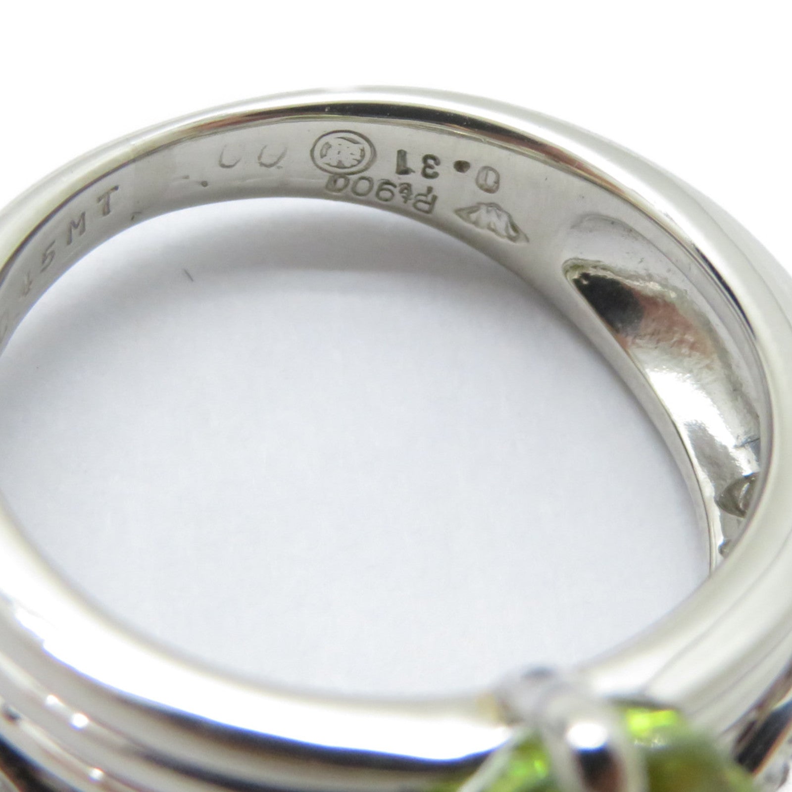 JEWELRY 【激減優惠】PT900鉑金Sphene Ring 2.00ct榍石/0.45ct鑽石戒指US#5