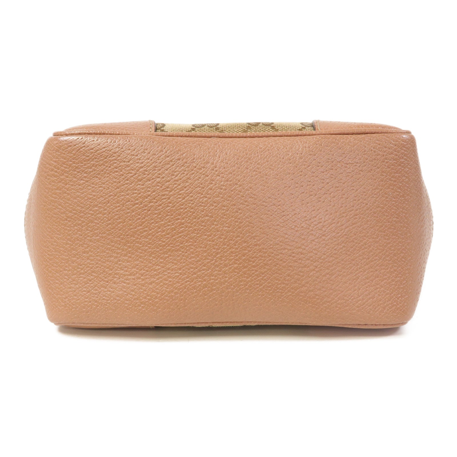 GUCCI 帆布/皮革2 Way Shoulder金扣手挽肩背兩用袋米色/啡色