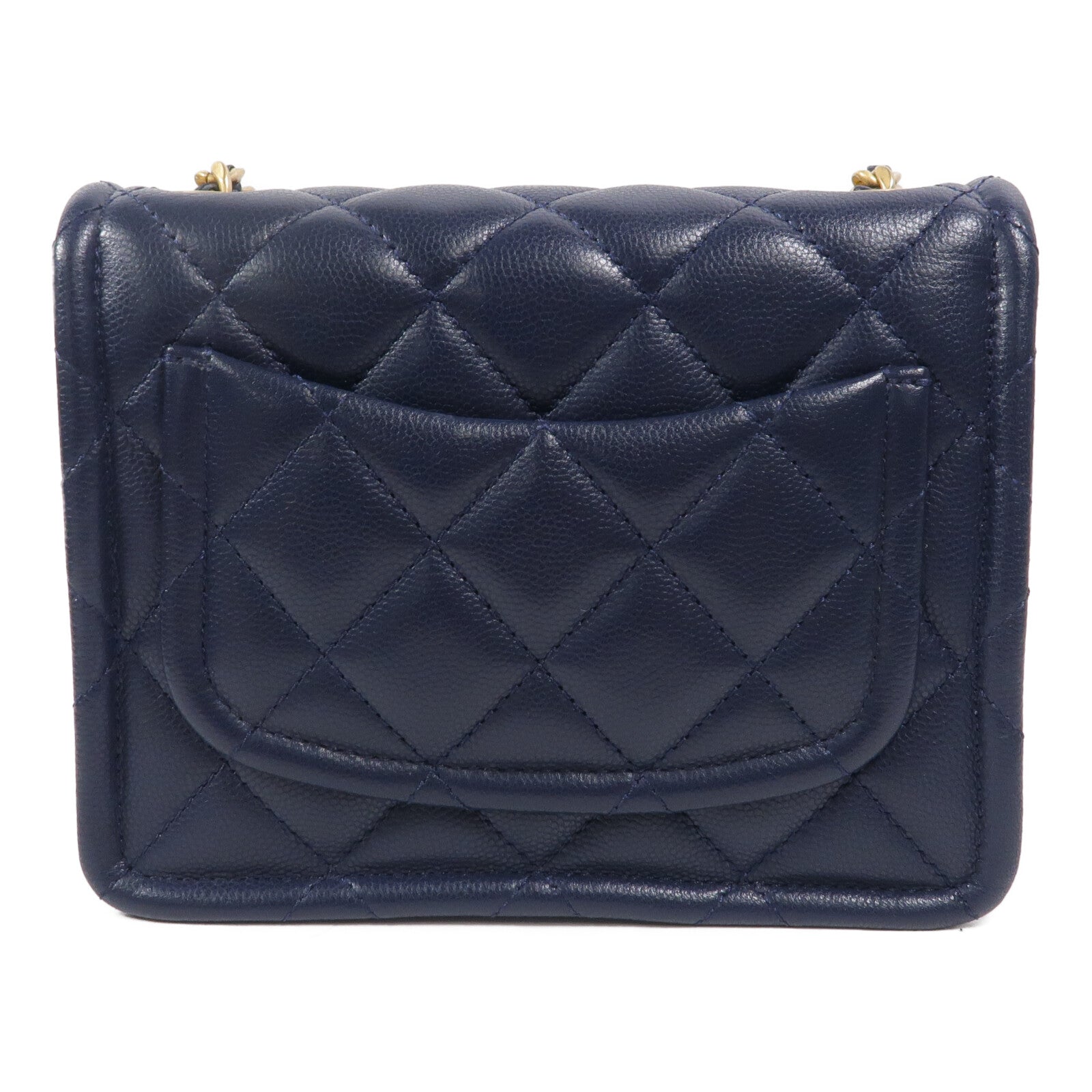 CHANEL 牛皮皮革Chain shoulder鏈帶肩背袋