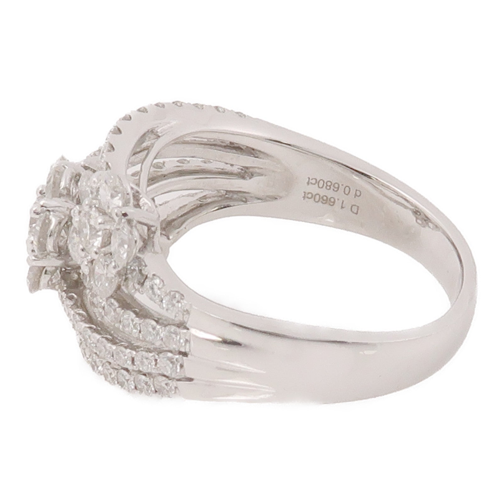 JEWELRY 18K白金Diamond Ring 1.66ct/0.68ct鑽石戒指US#8.75