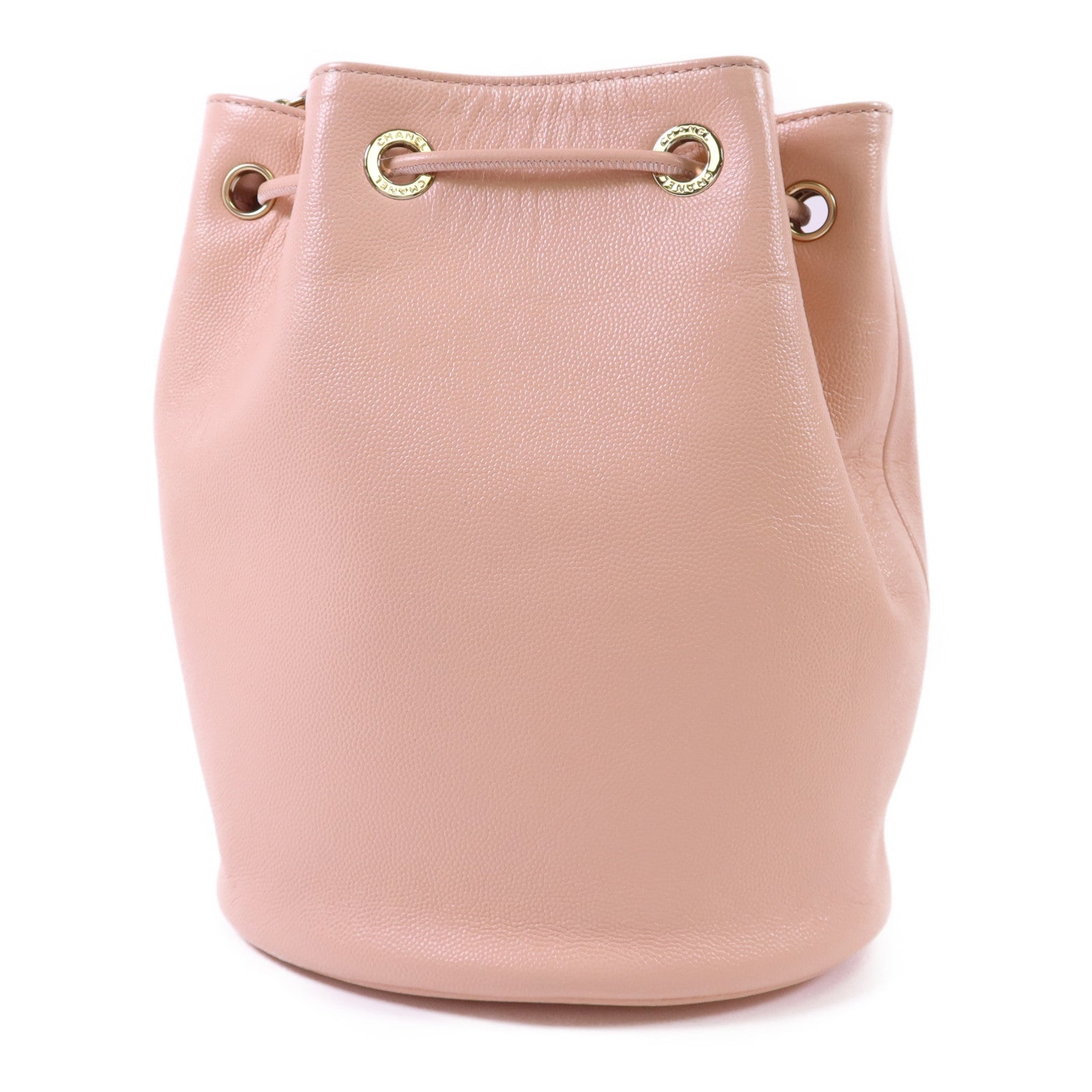 CHANEL 牛皮皮革Rivet Drawstring Bucket金扣肩背袋