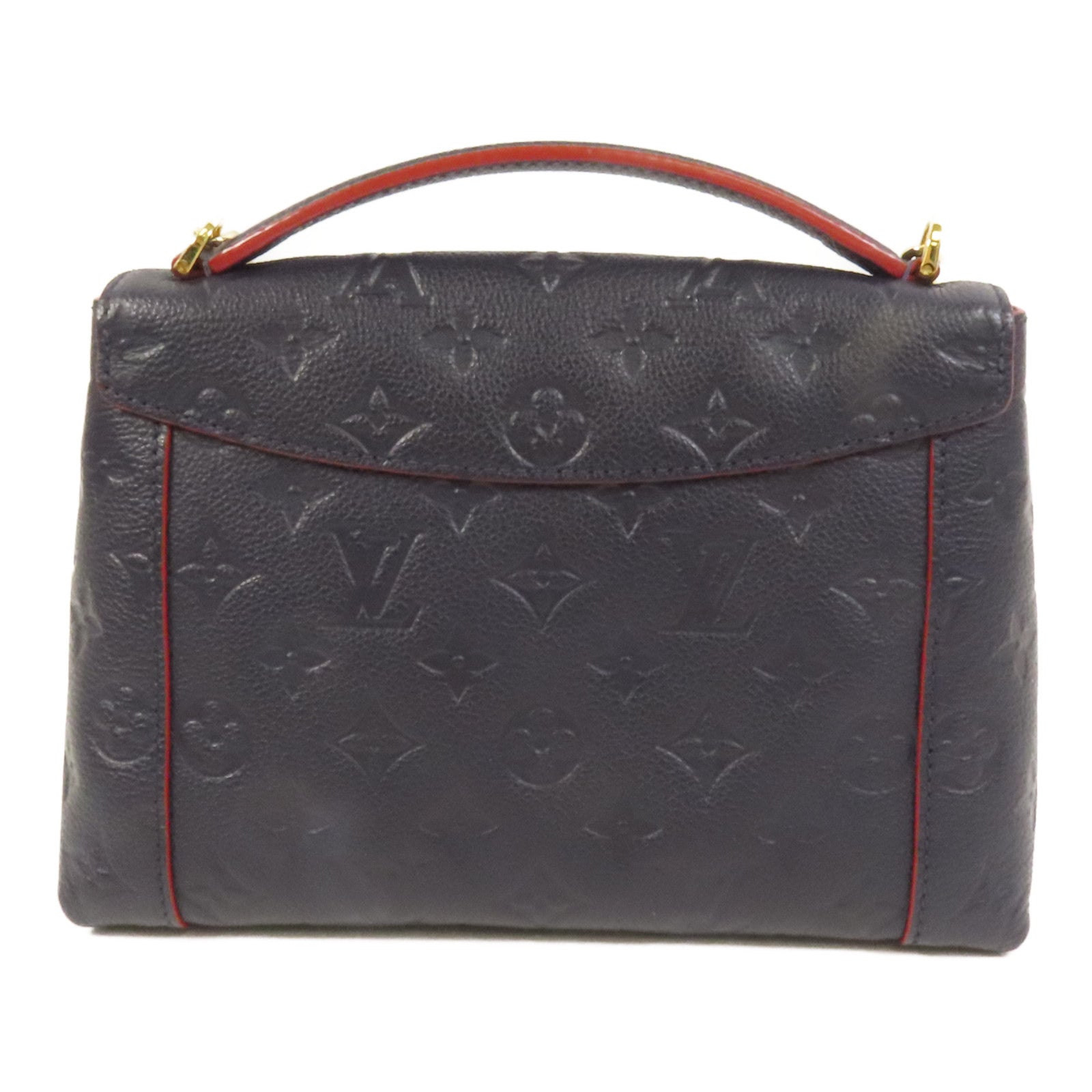 LOUIS VUITTON Monogram Empreinte Blanche BB金扣手挽肩背兩用袋