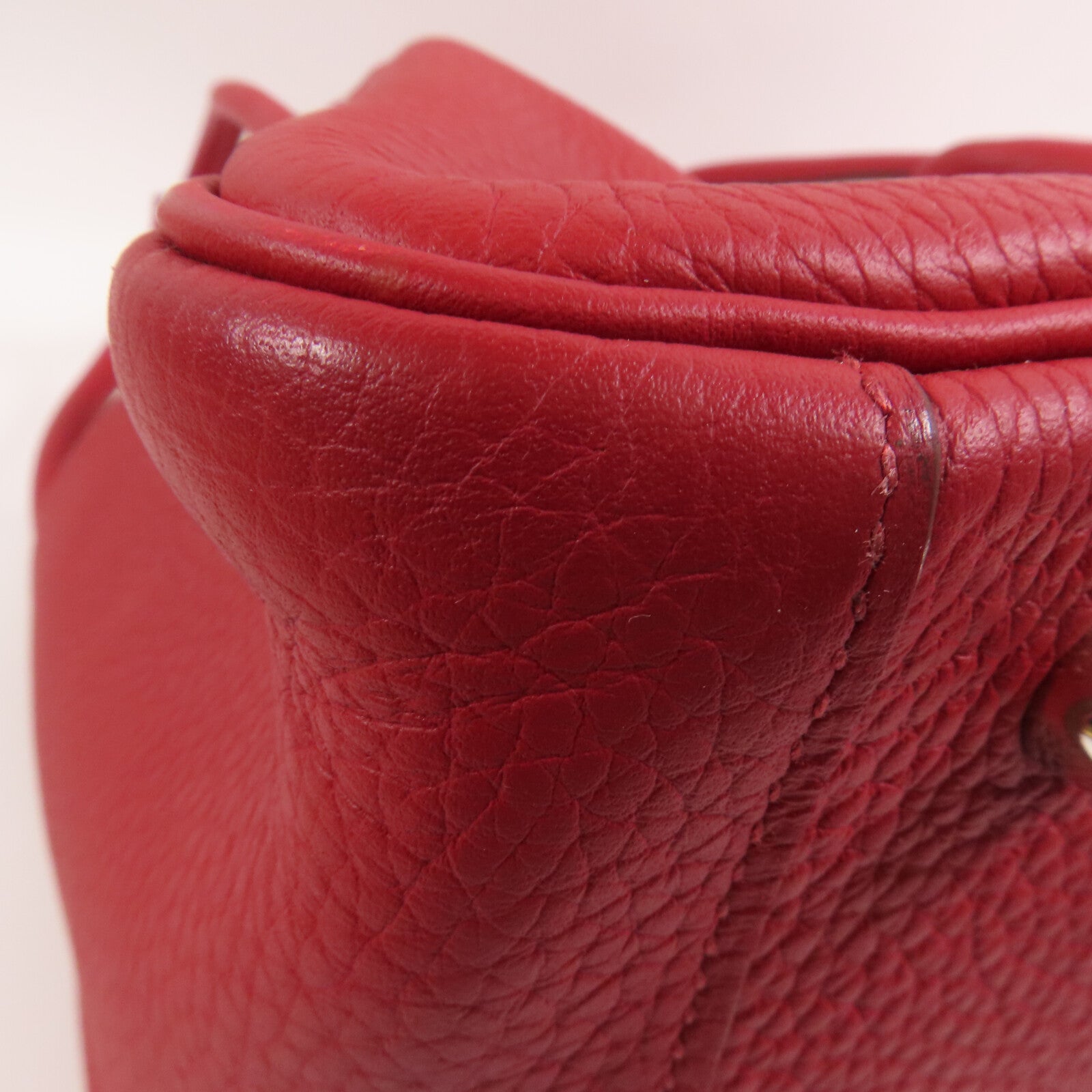 HERMES Clemence皮革Lindy 34銀扣肩背袋Rough Piment