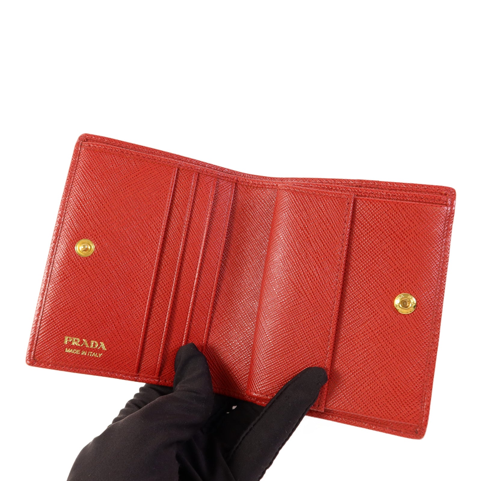 PRADA 尼龍Vitello Move金扣錢包