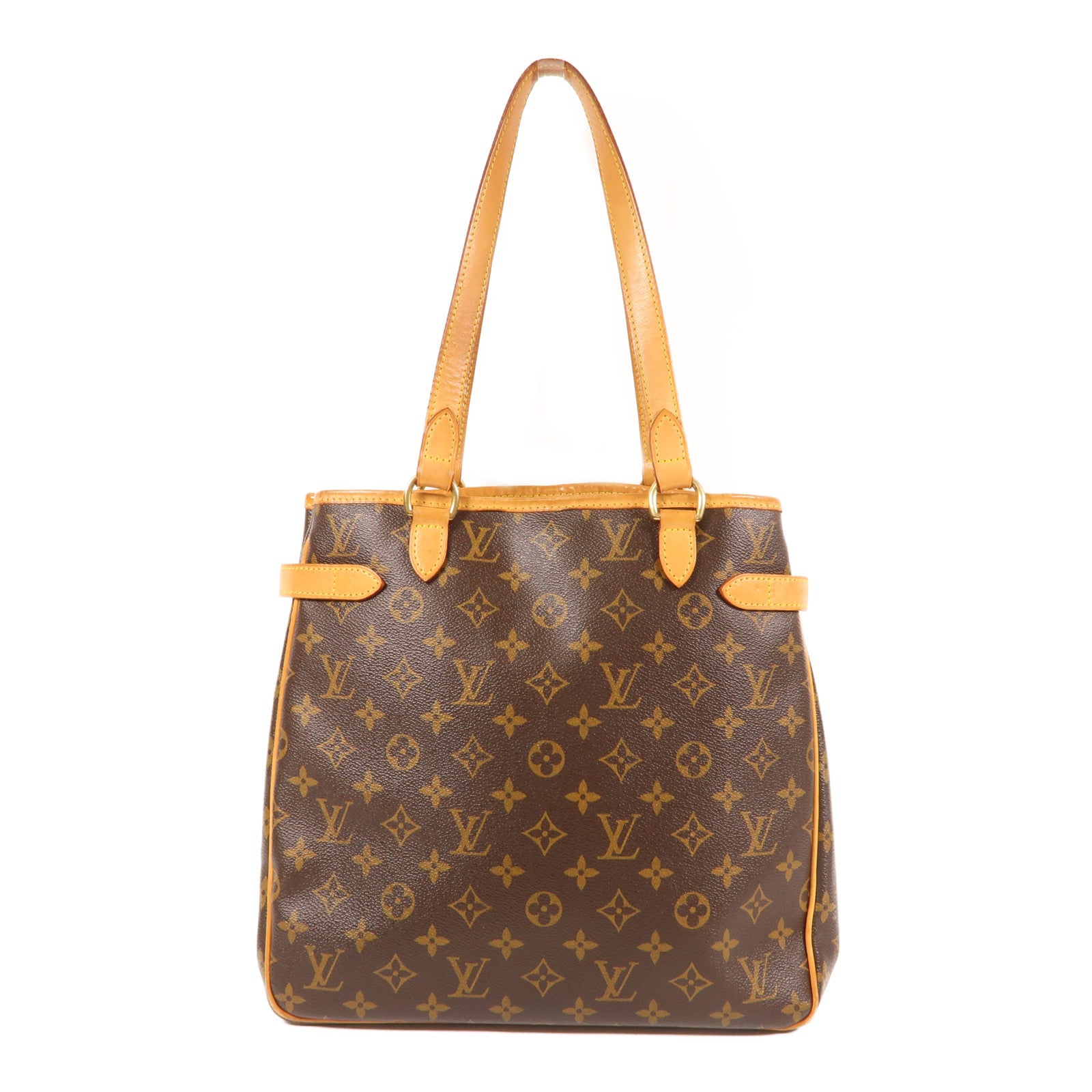 LOUIS VUITTON Monogram Batignolles金扣肩背袋棕色