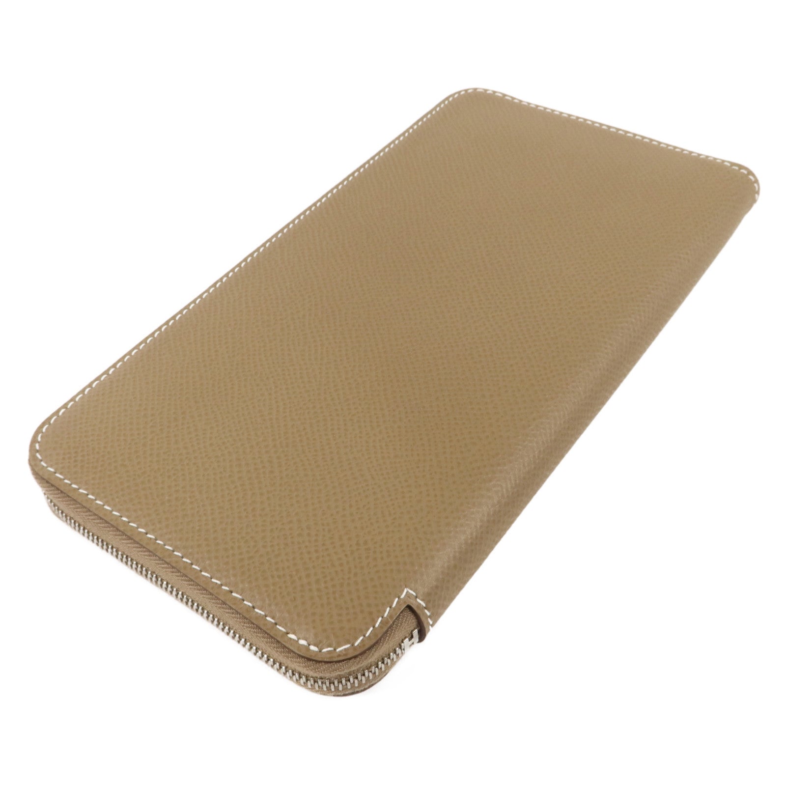 HERMES Epsom皮革Silk In Long Wallet長錢包Etoupe