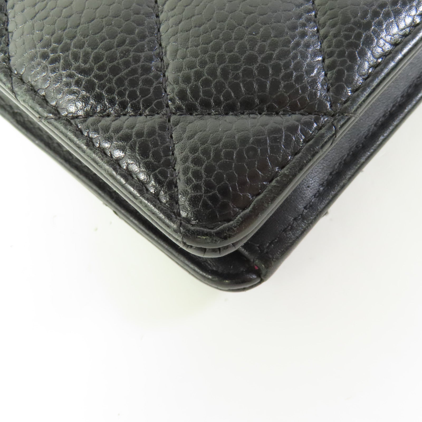 CHANEL 牛皮皮革Long Wallet銀扣長錢包