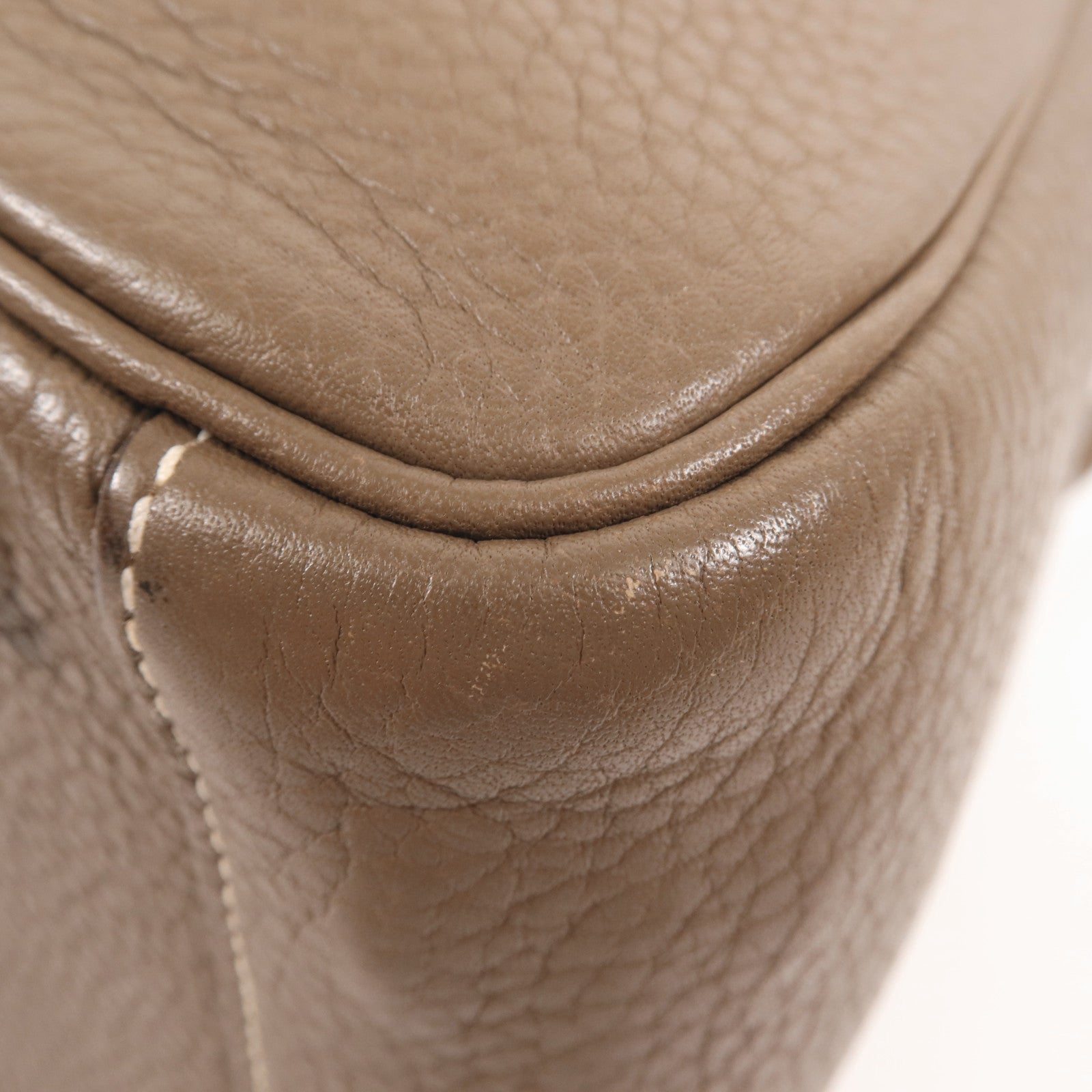 HERMES Togo皮革Lindy 30銀扣手挽肩背兩用袋Etoupe