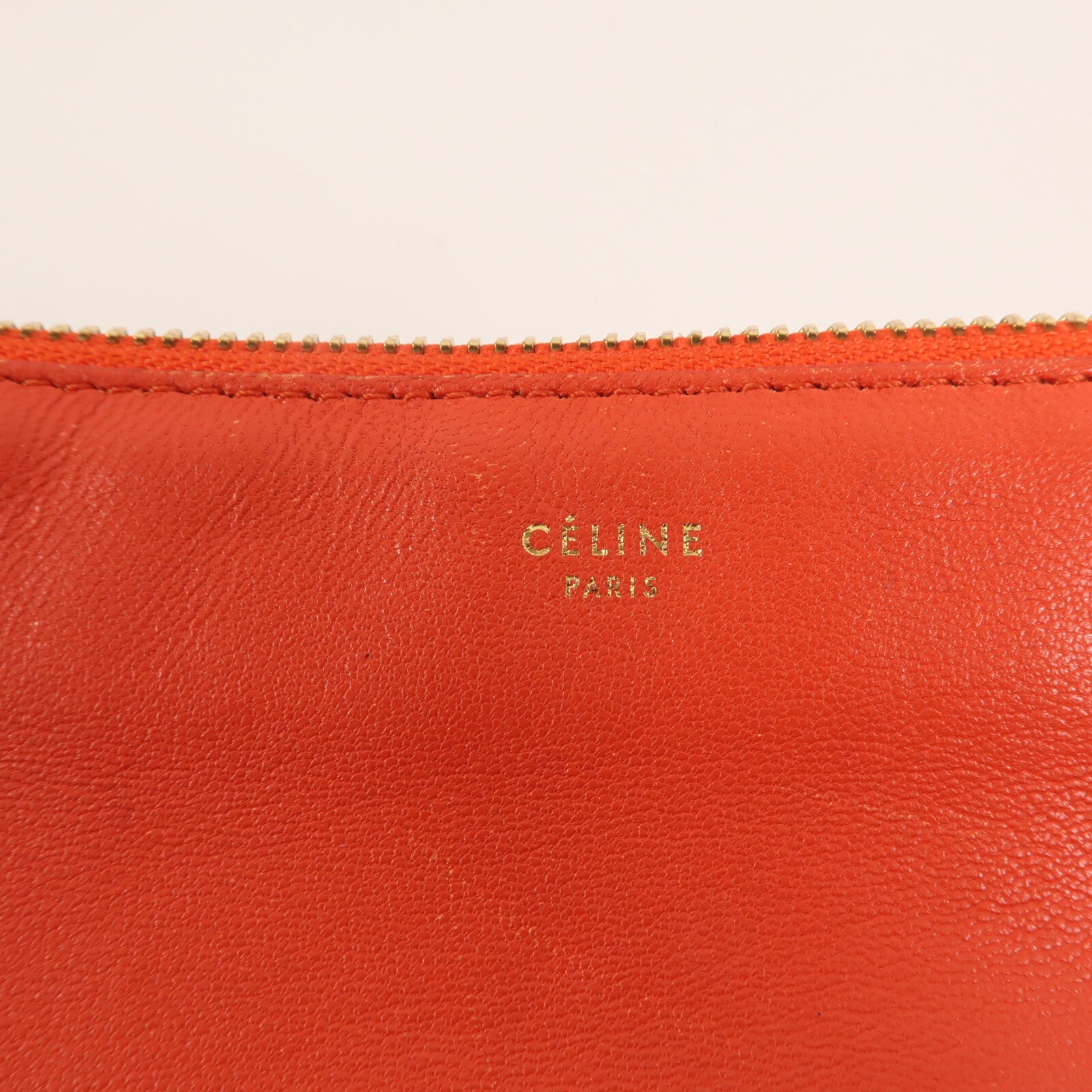 CELINE 【激減優惠】羊皮皮革Trio金扣肩背袋