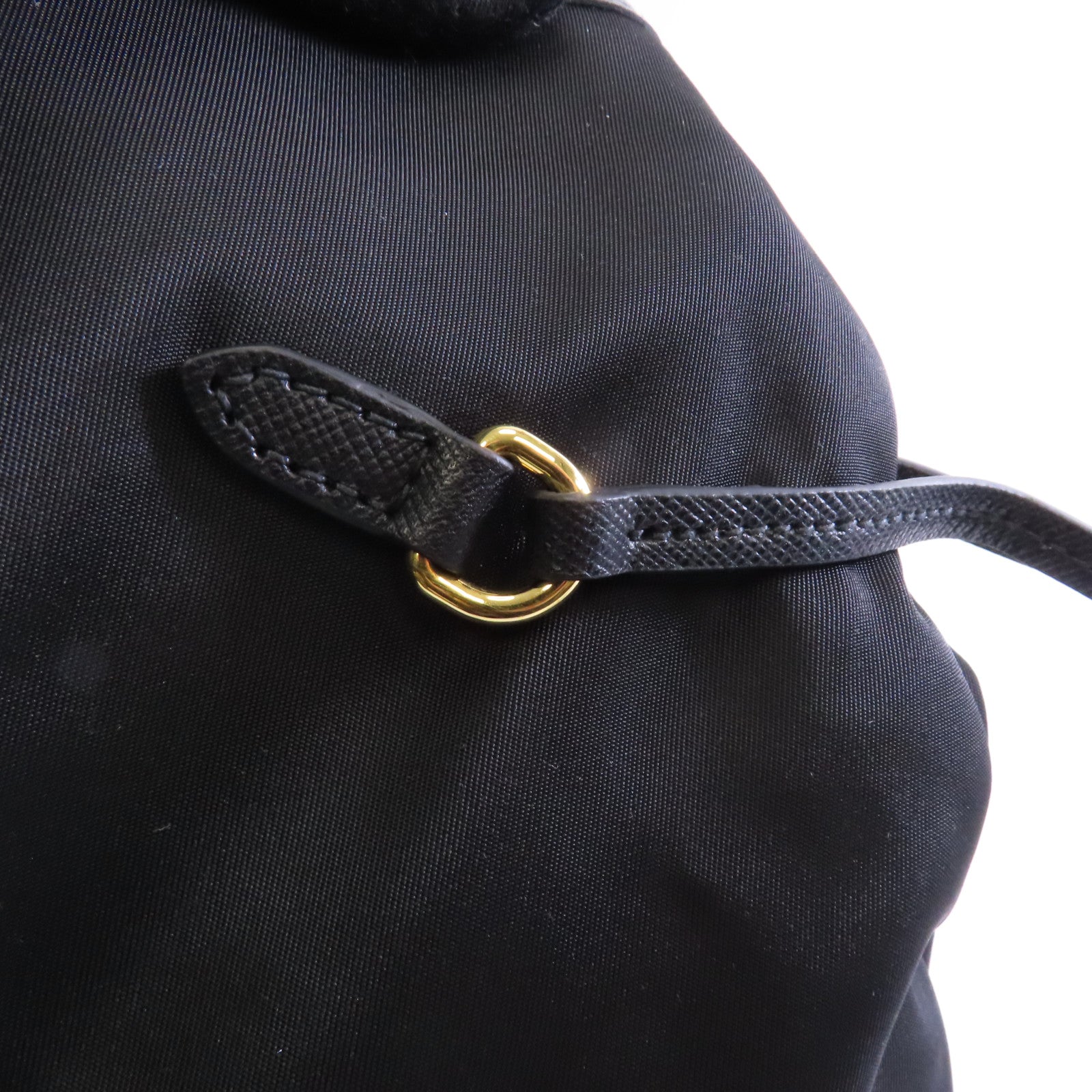 PRADA 尼龍Shoulder Bag金扣肩背袋黑色